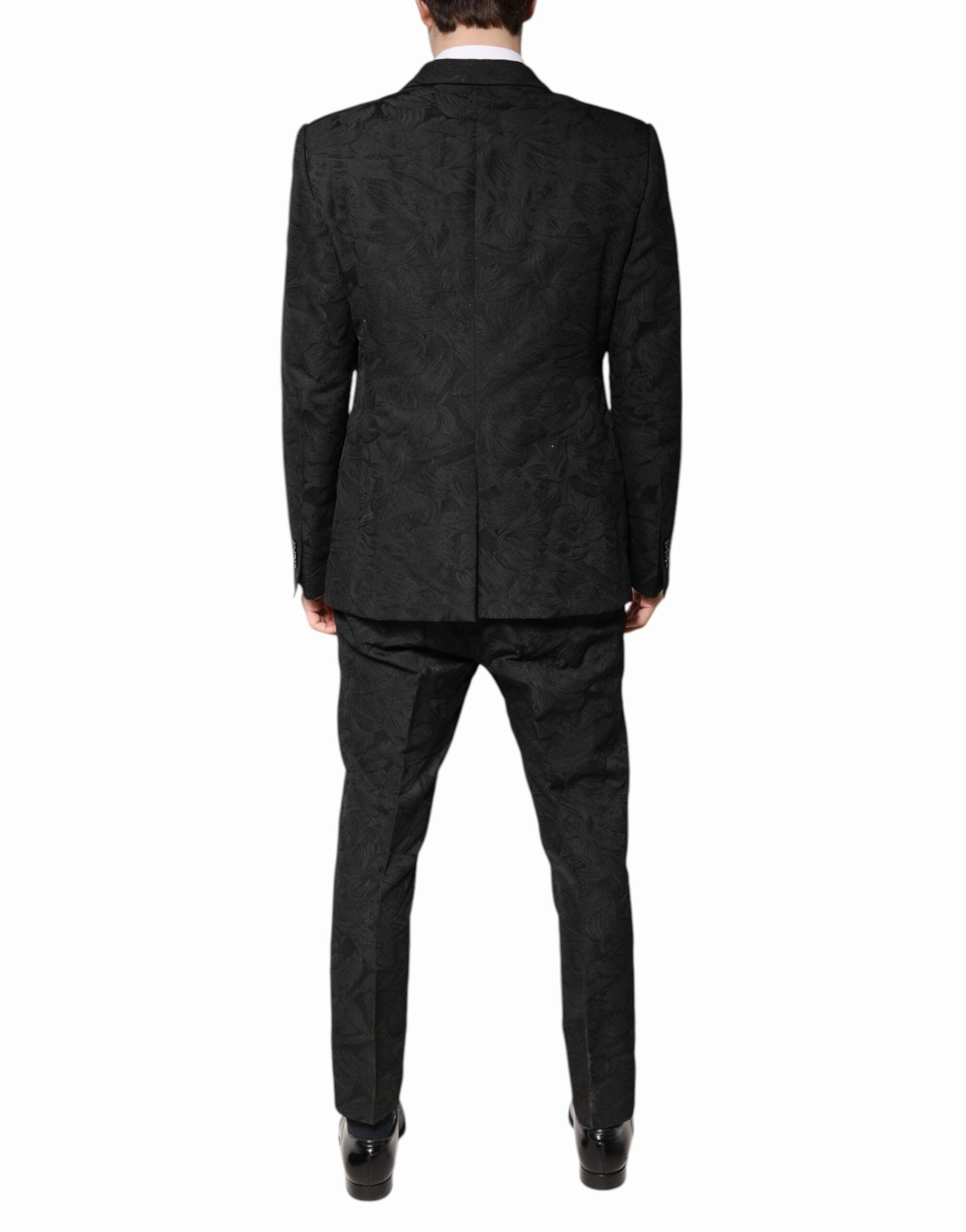 Dolce & Gabbana Polyester Floral Jacquard 2 Piece Men's Suit
