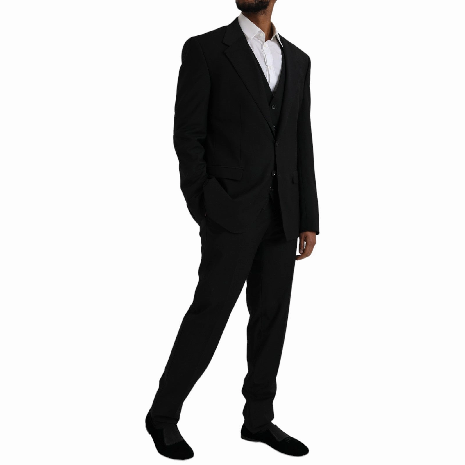 Dolce & Gabbana Polyester STAFF Formal 3 Piece Men's Suit