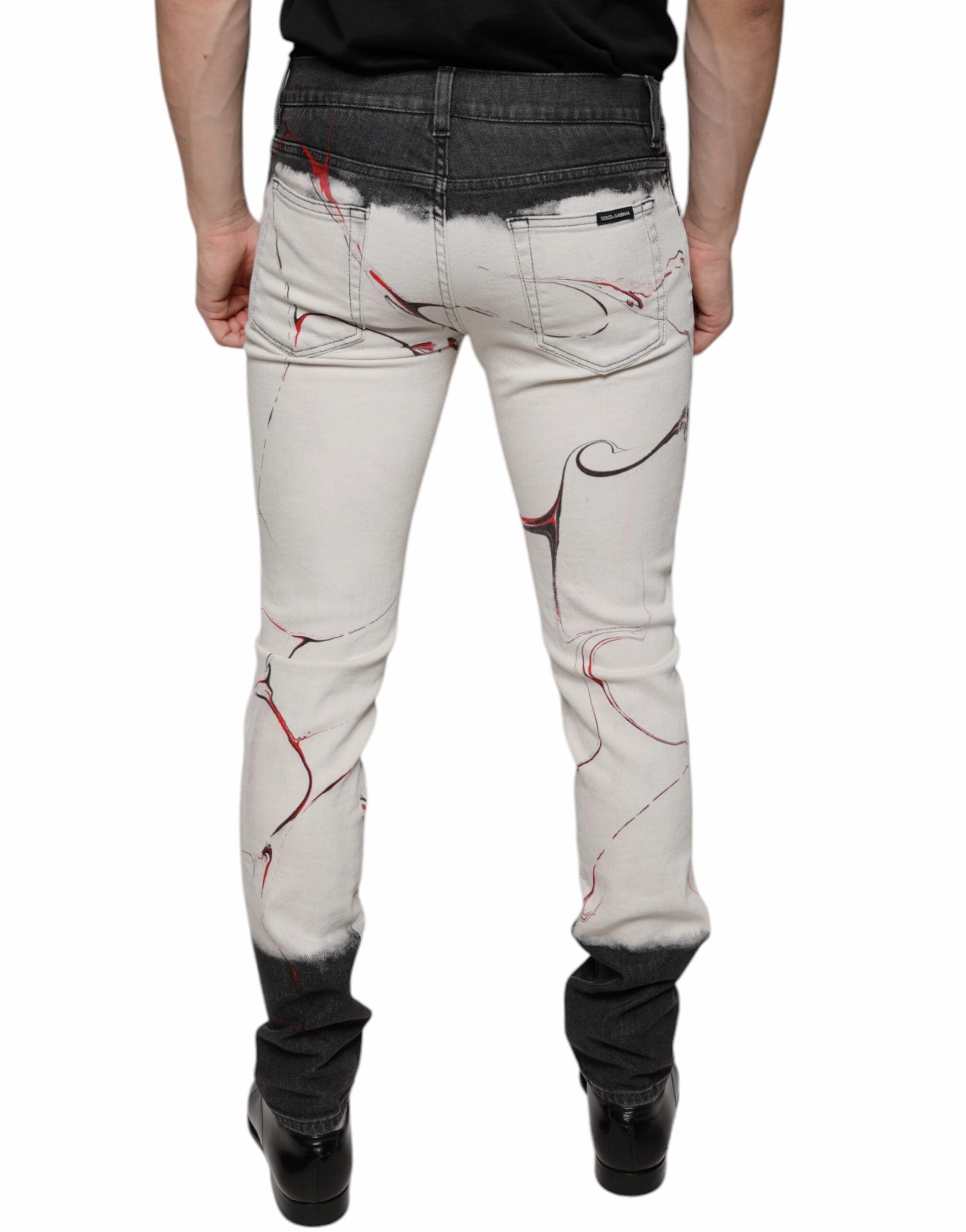 Dolce & Gabbana  Printed Skinny Men blue Men's Jeans