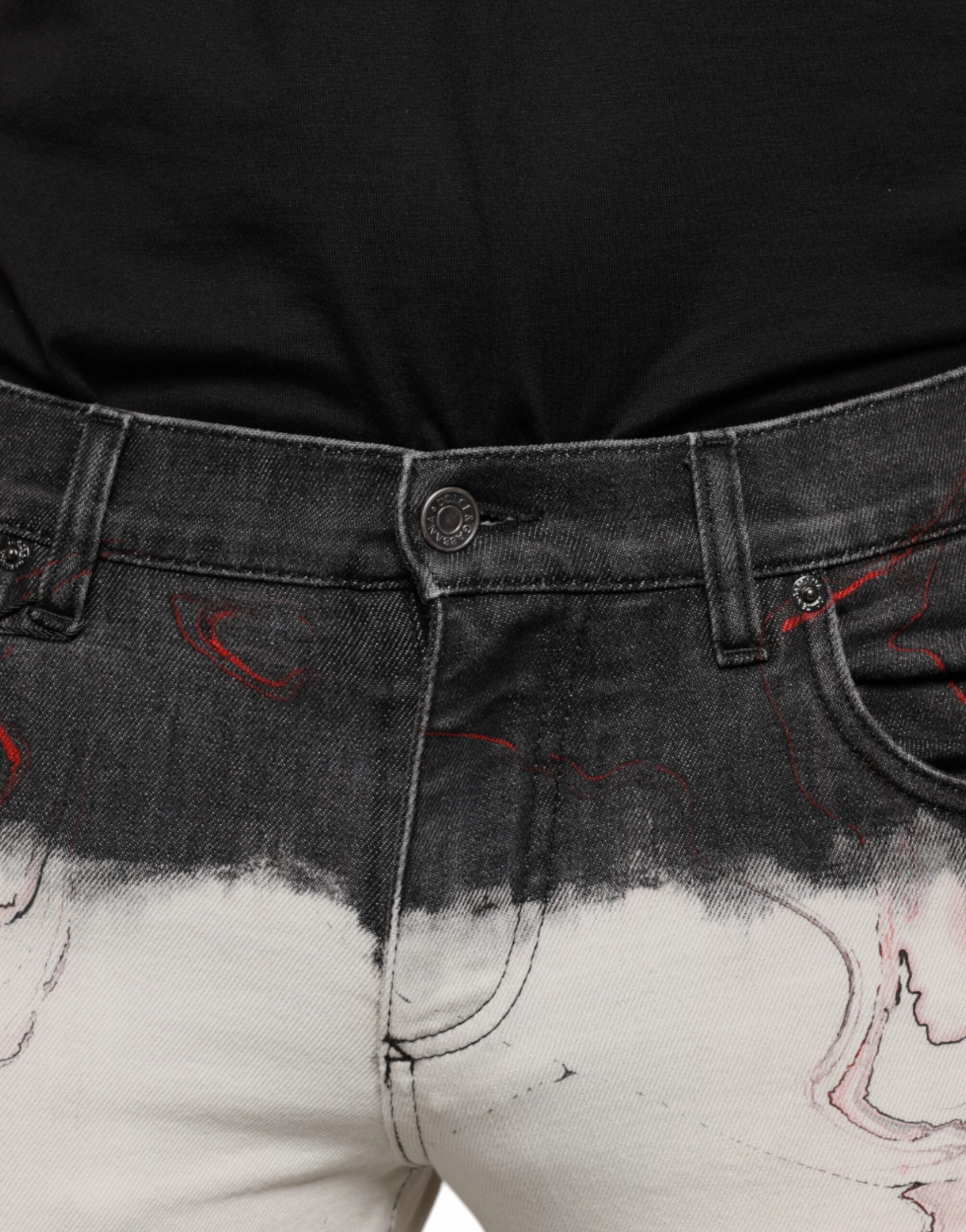 Dolce & Gabbana  Printed Skinny Men blue Men's Jeans