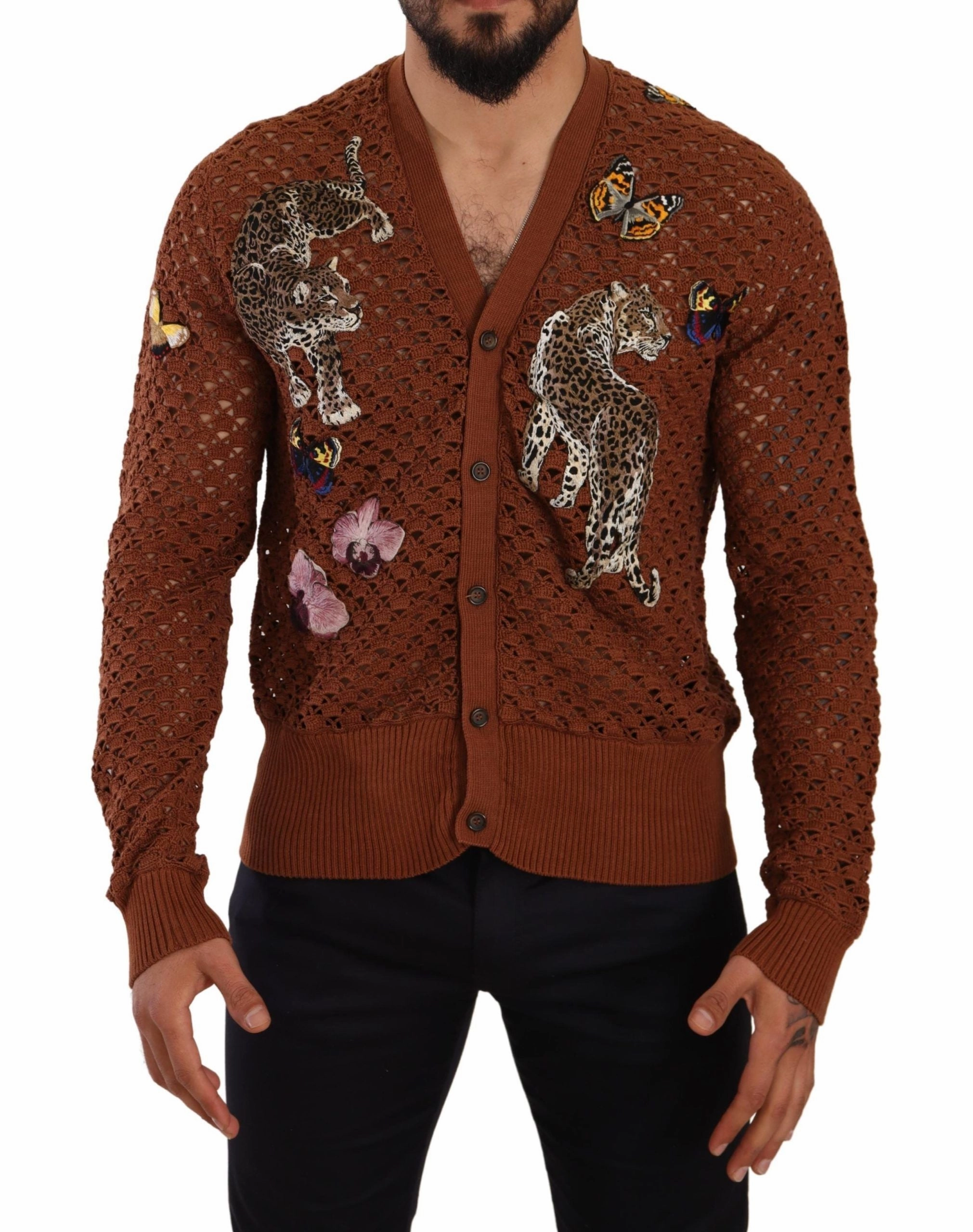 Dolce & Gabbana Refined Elegance multi Embroide Men's Cardigan