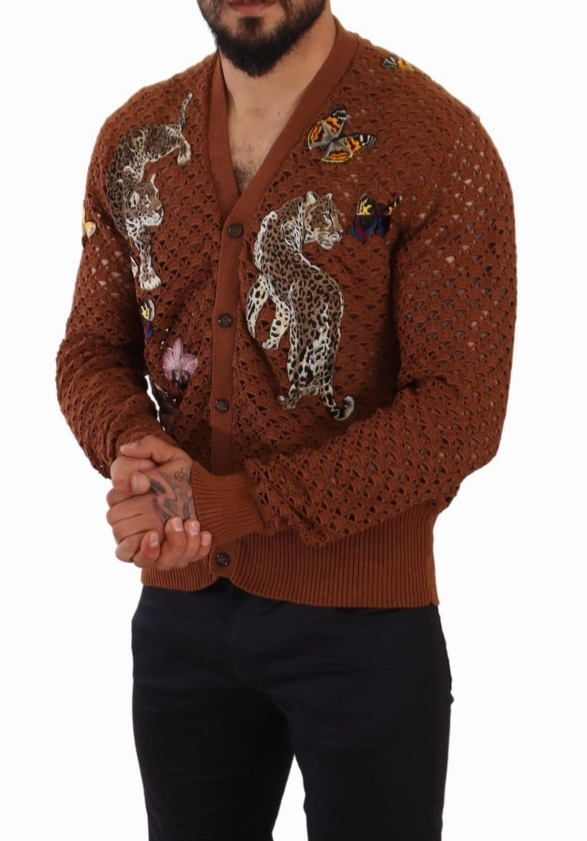 Dolce & Gabbana Refined Elegance multi Embroide Men's Cardigan