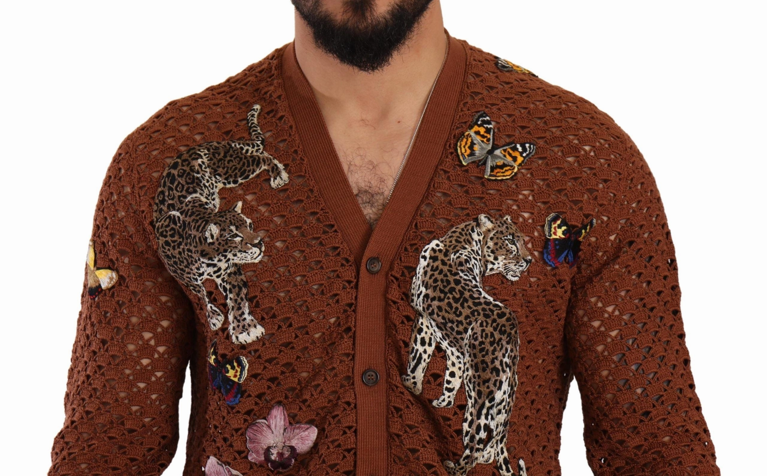 Dolce & Gabbana Refined Elegance multi Embroide Men's Cardigan