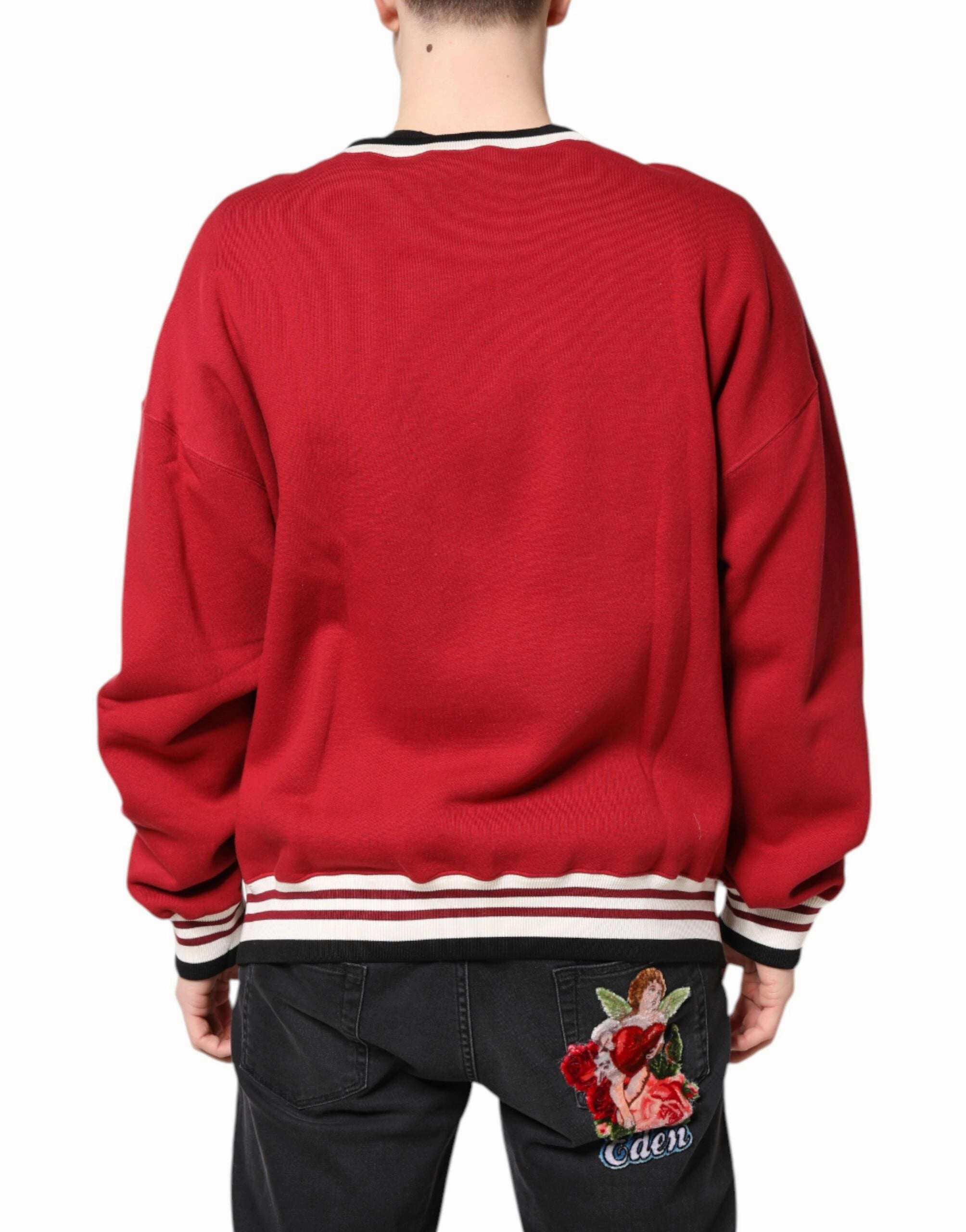 Dolce & Gabbana Sequin Knit Pullover Sweatshirt Men's Sweater