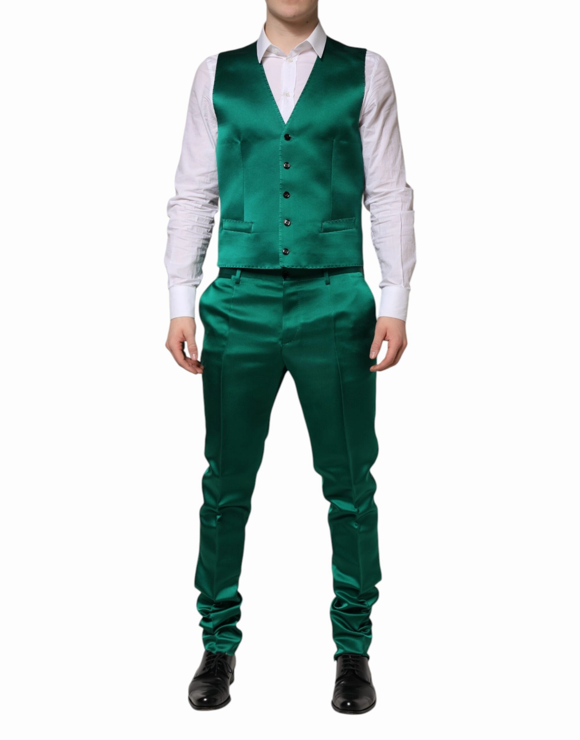 Dolce & Gabbana Silk 3 Piece Single Breasted Men's Suit