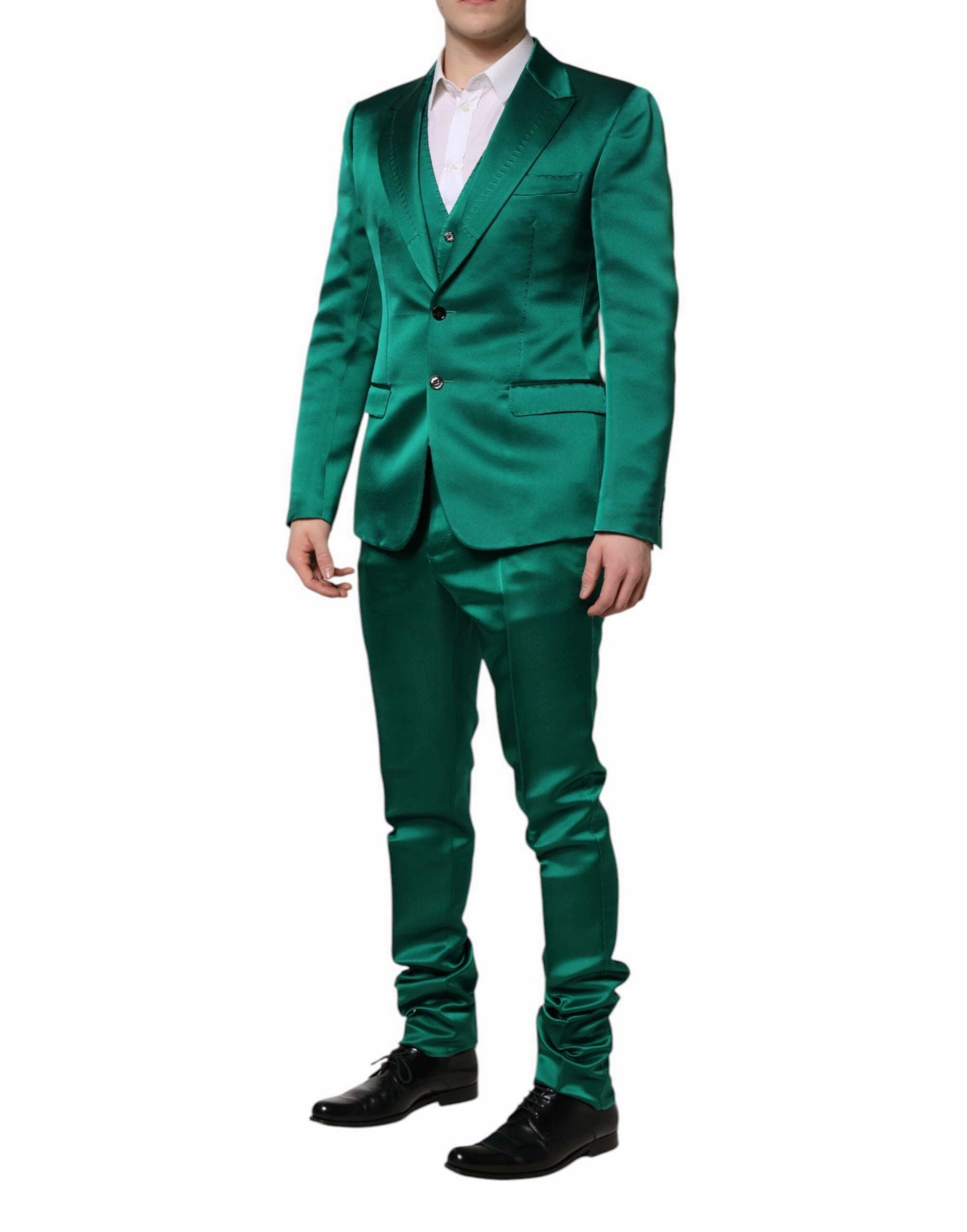 Dolce & Gabbana Silk 3 Piece Single Breasted Men's Suit