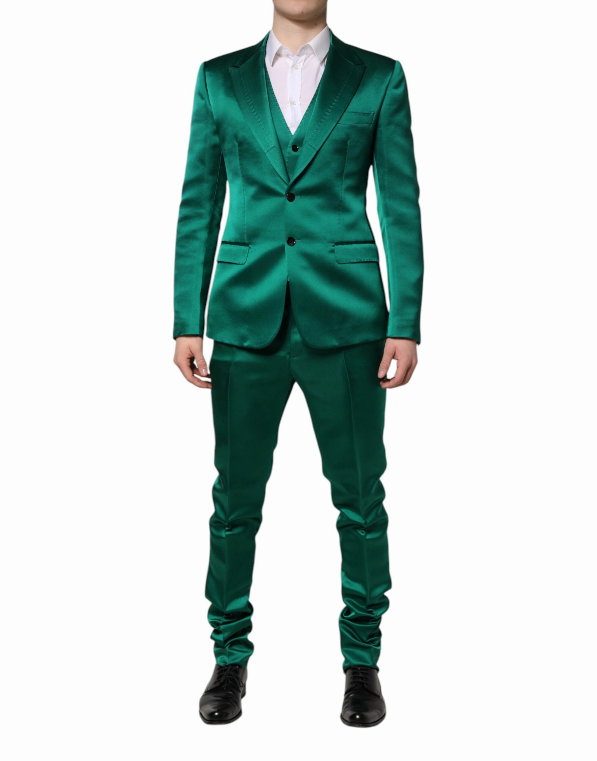 Dolce & Gabbana Silk 3 Piece Single Breasted Men's Suit