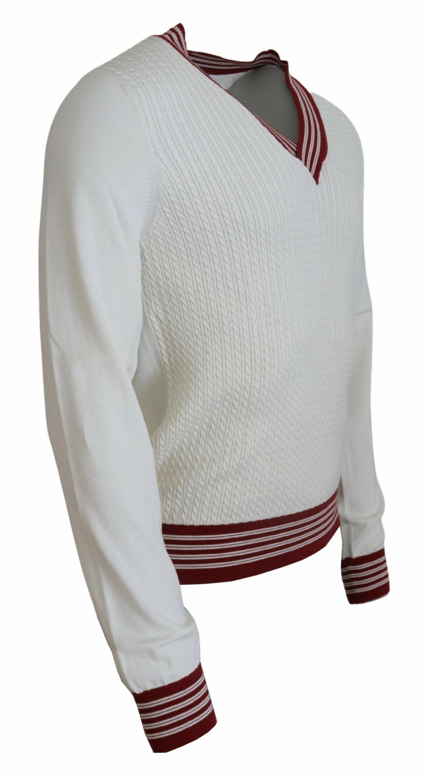 Dolce & Gabbana Silk Cotton V-Neck Men's Sweater