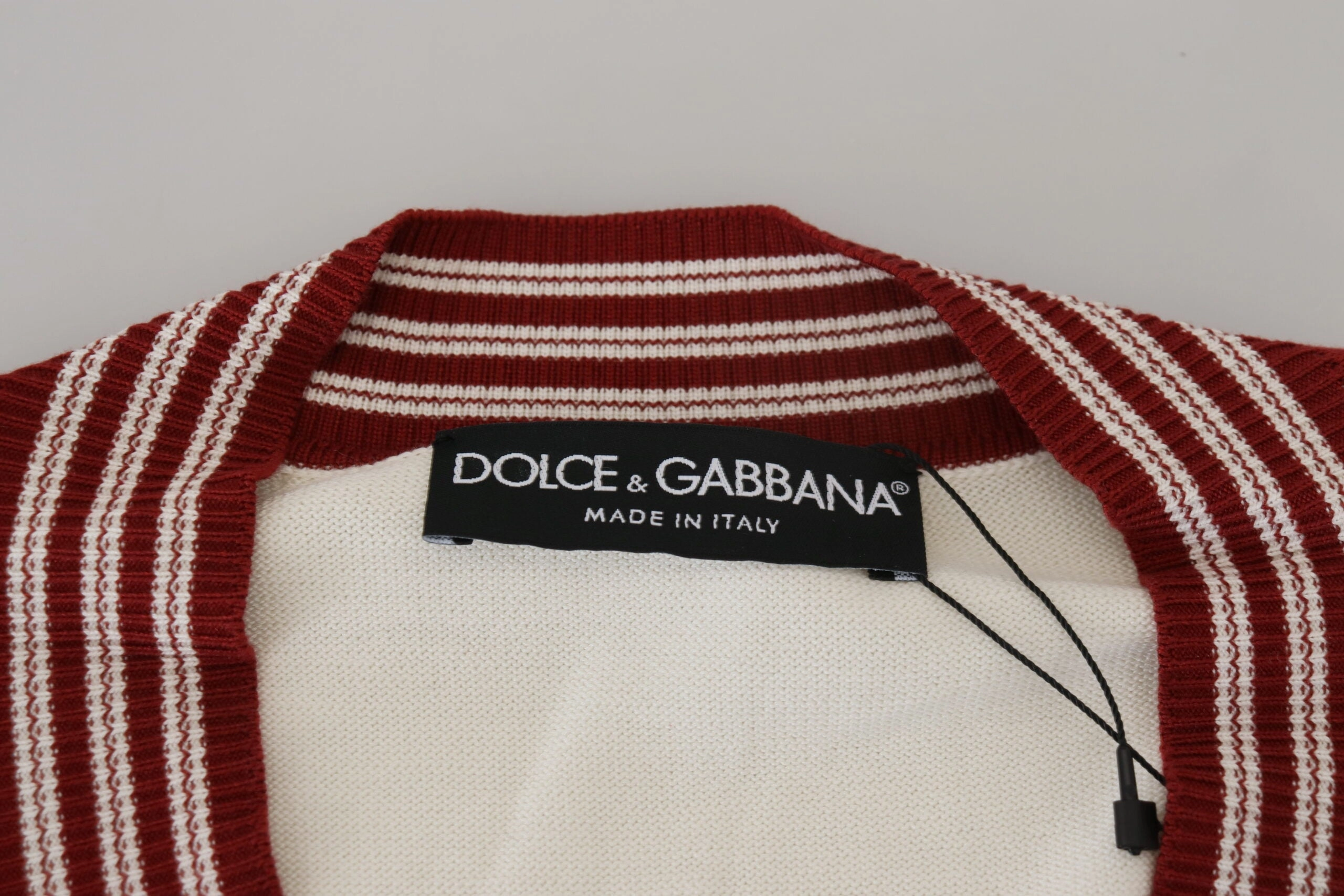 Dolce & Gabbana Silk Cotton V-Neck Men's Sweater