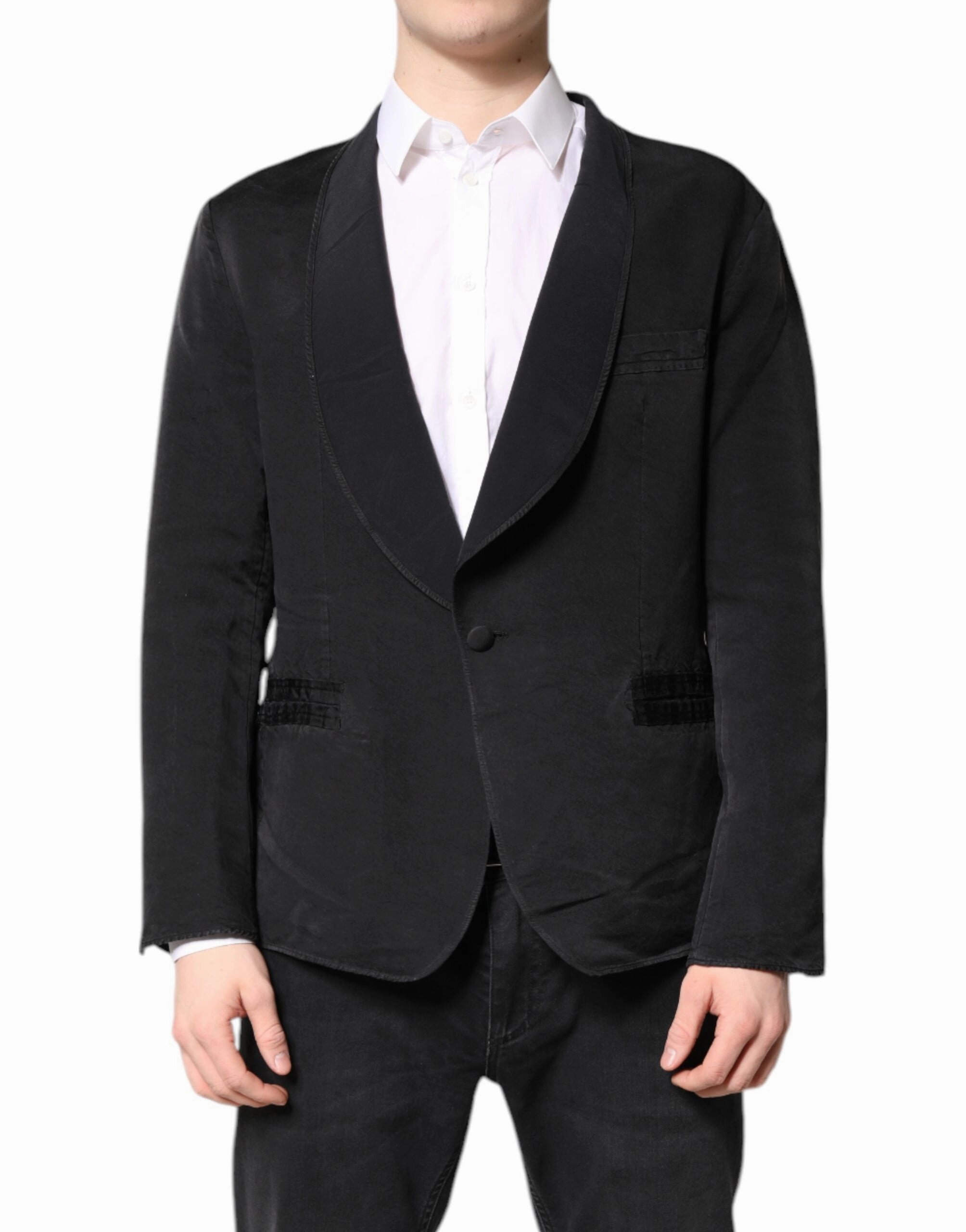 Dolce & Gabbana Silk Single Breasted Coat Blazer Men's Suit (Pre-Owned)