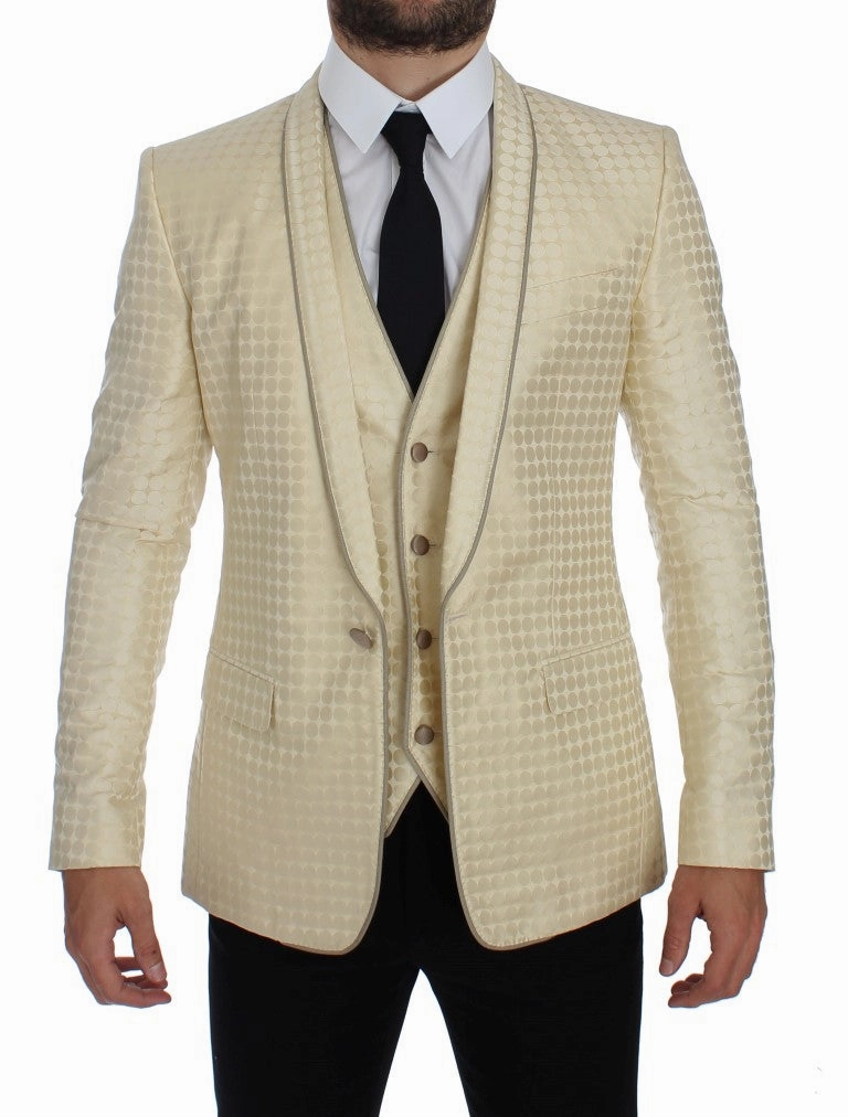 Dolce & Gabbana Sophisticated Polka Dotted Blazer & Men's Vest