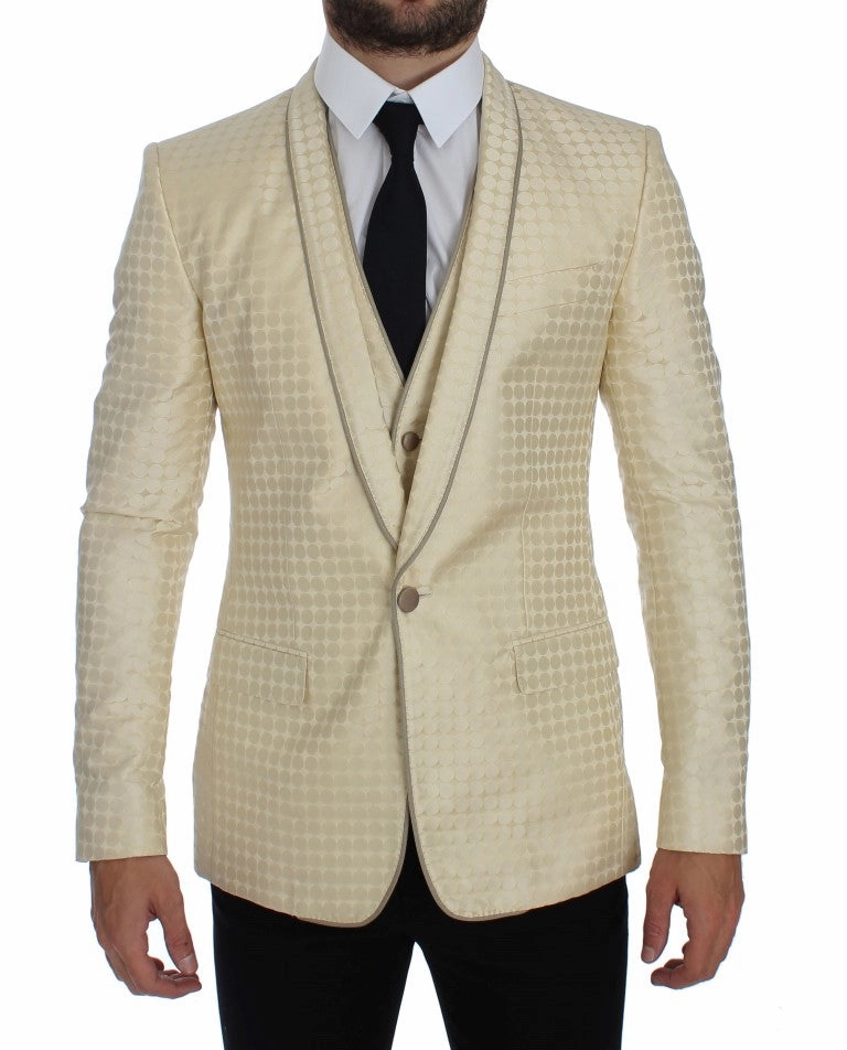 Dolce & Gabbana Sophisticated Polka Dotted Blazer & Men's Vest