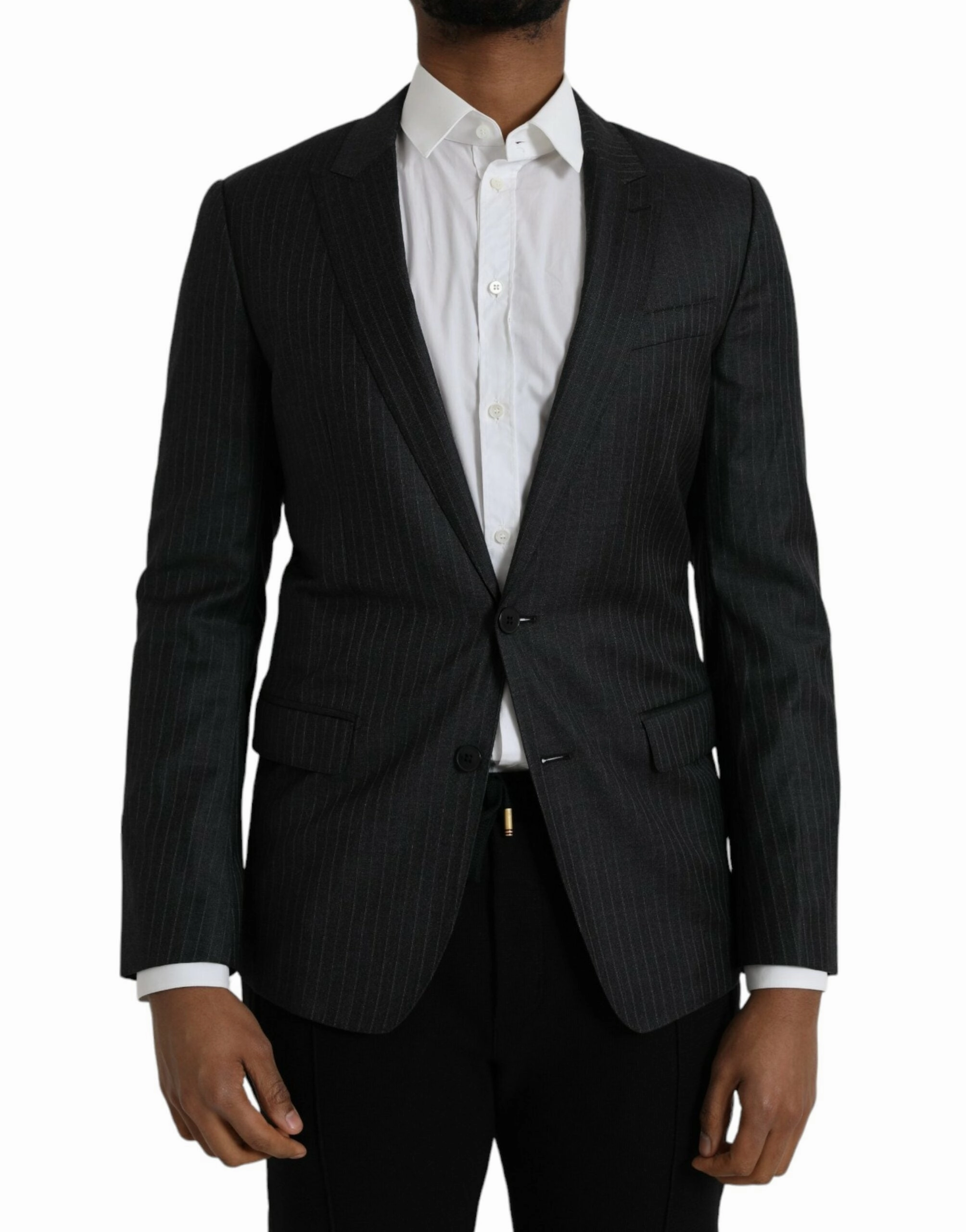 Dolce & Gabbana Stripe MARTINI Single Breasted Coat Men's Blazer