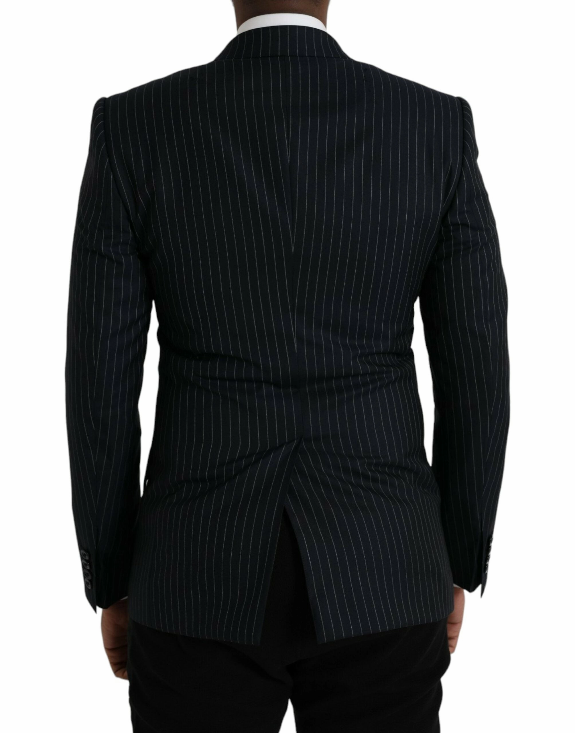 Dolce & Gabbana Stripe SICILIA Double Breasted Coat Men's Blazer