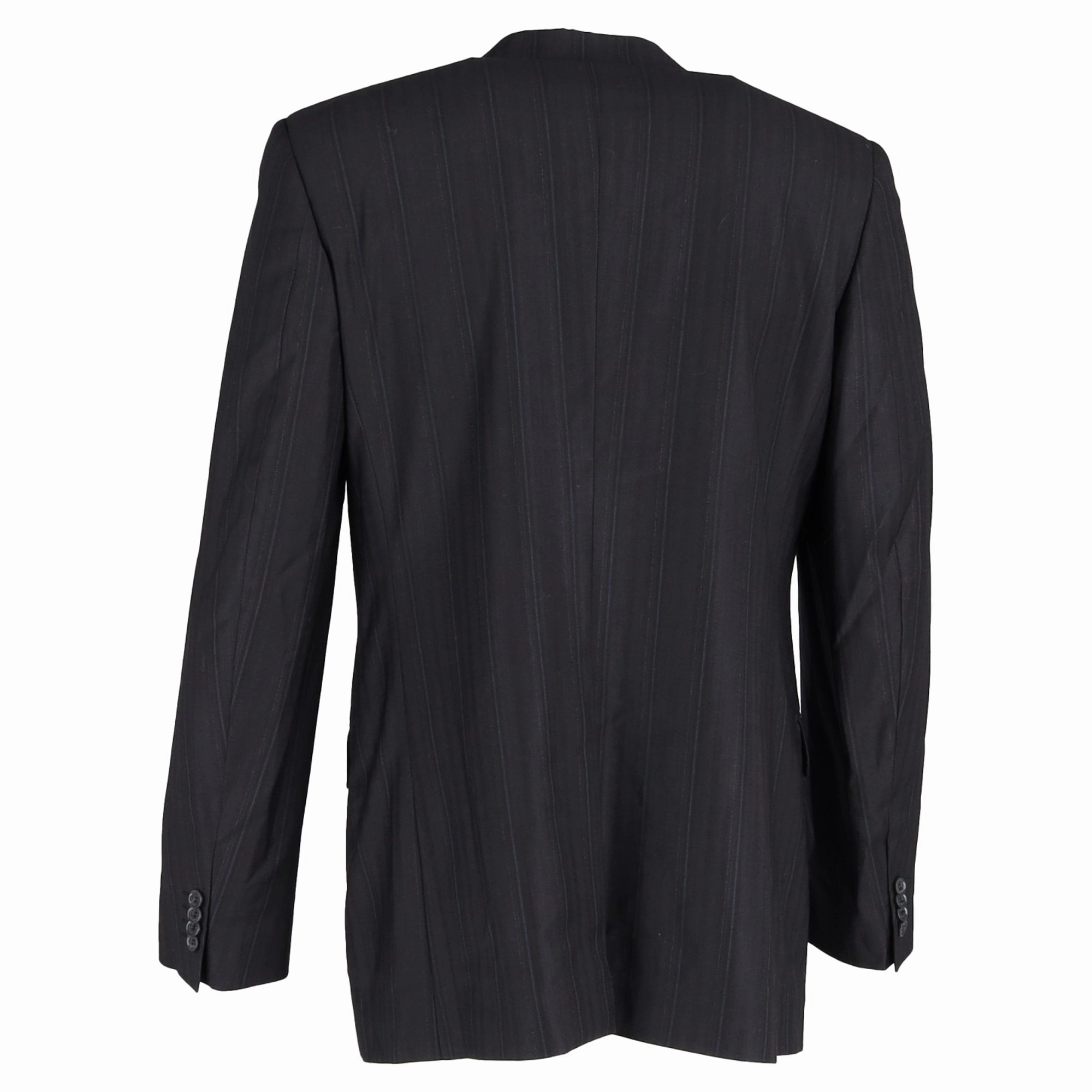 Dolce & Gabbana Striped Single Breasted Blazer in Black Wool