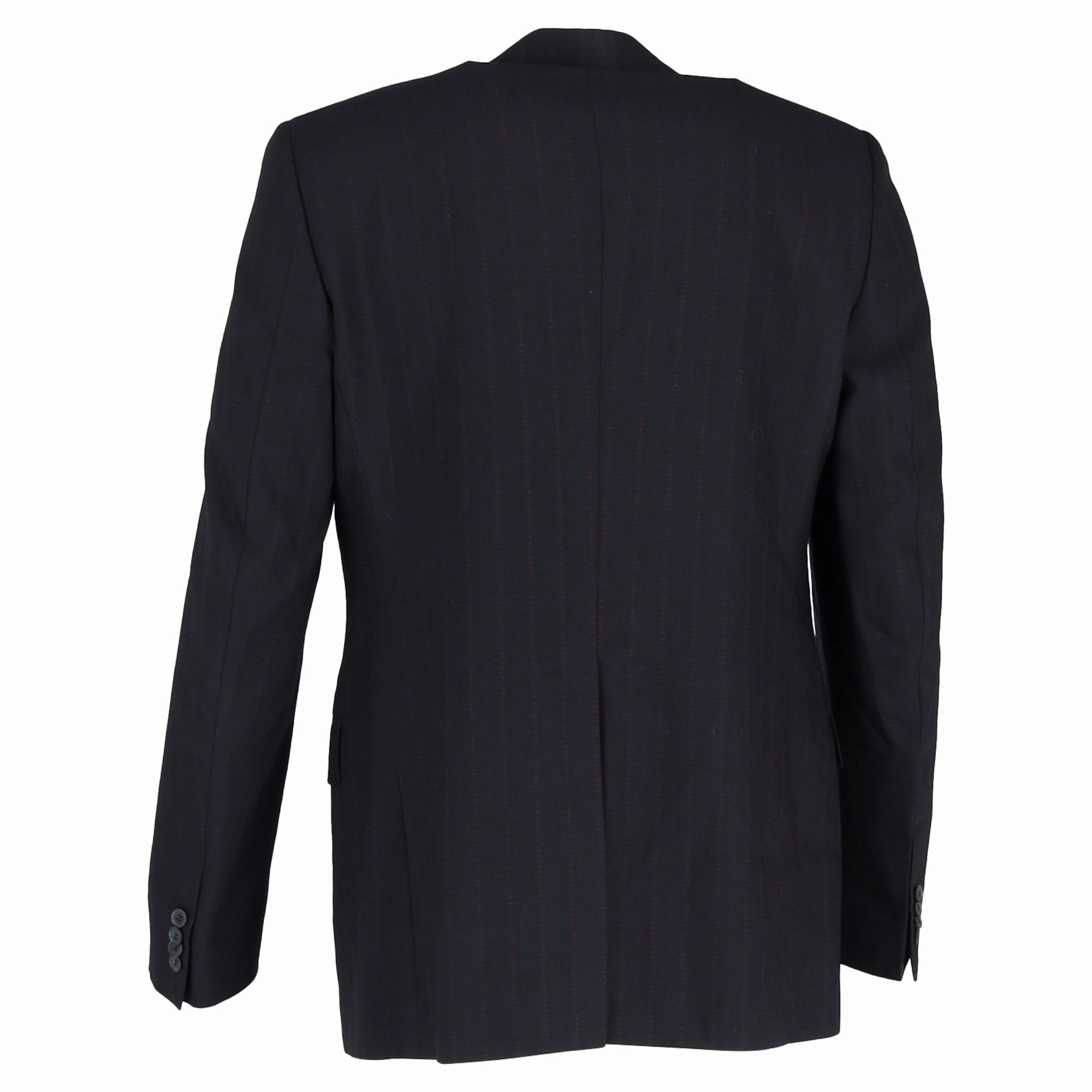 Dolce & Gabbana Striped Single Breasted Blazer in Navy Blue Wool