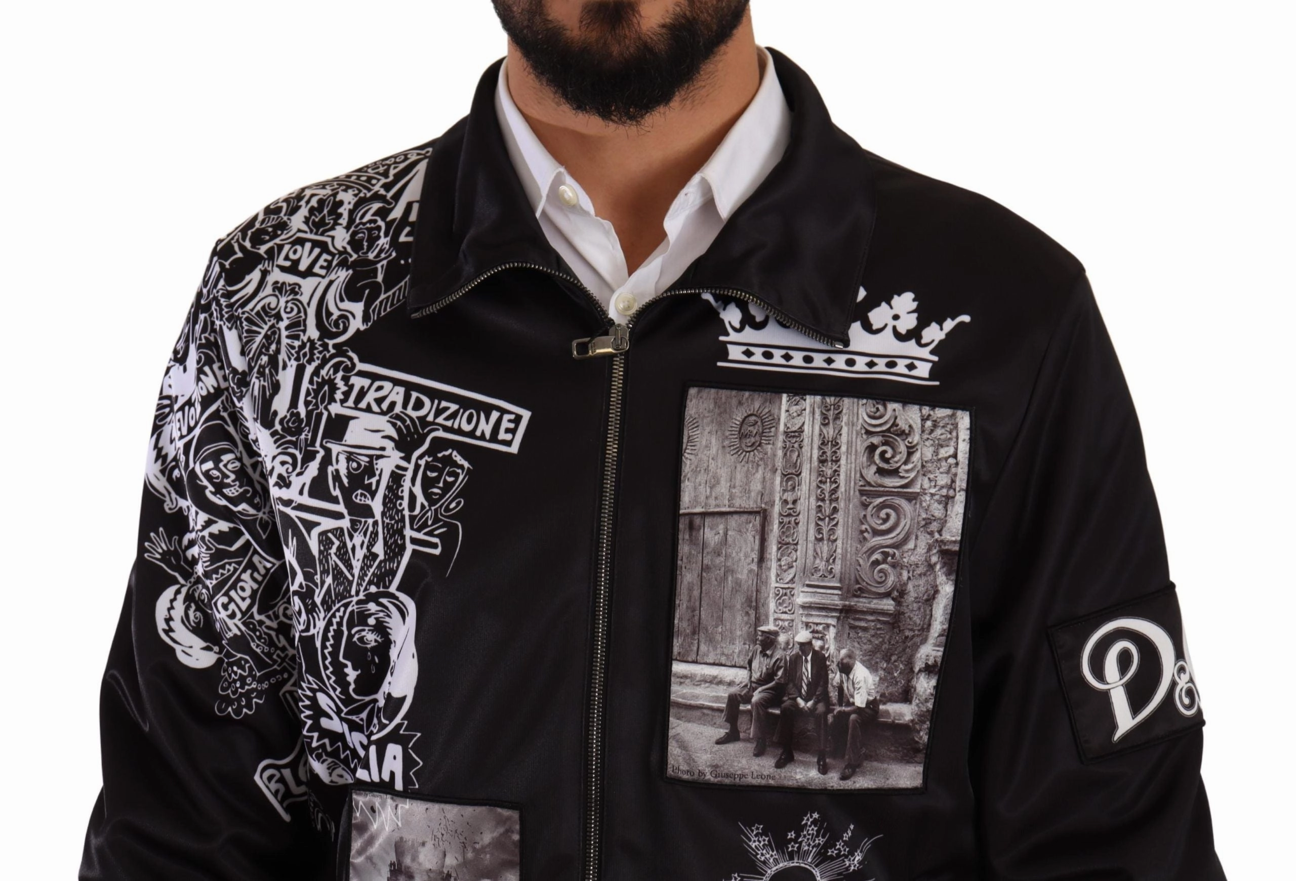 Dolce & Gabbana Stunning Superstizione Zip Men's Sweater