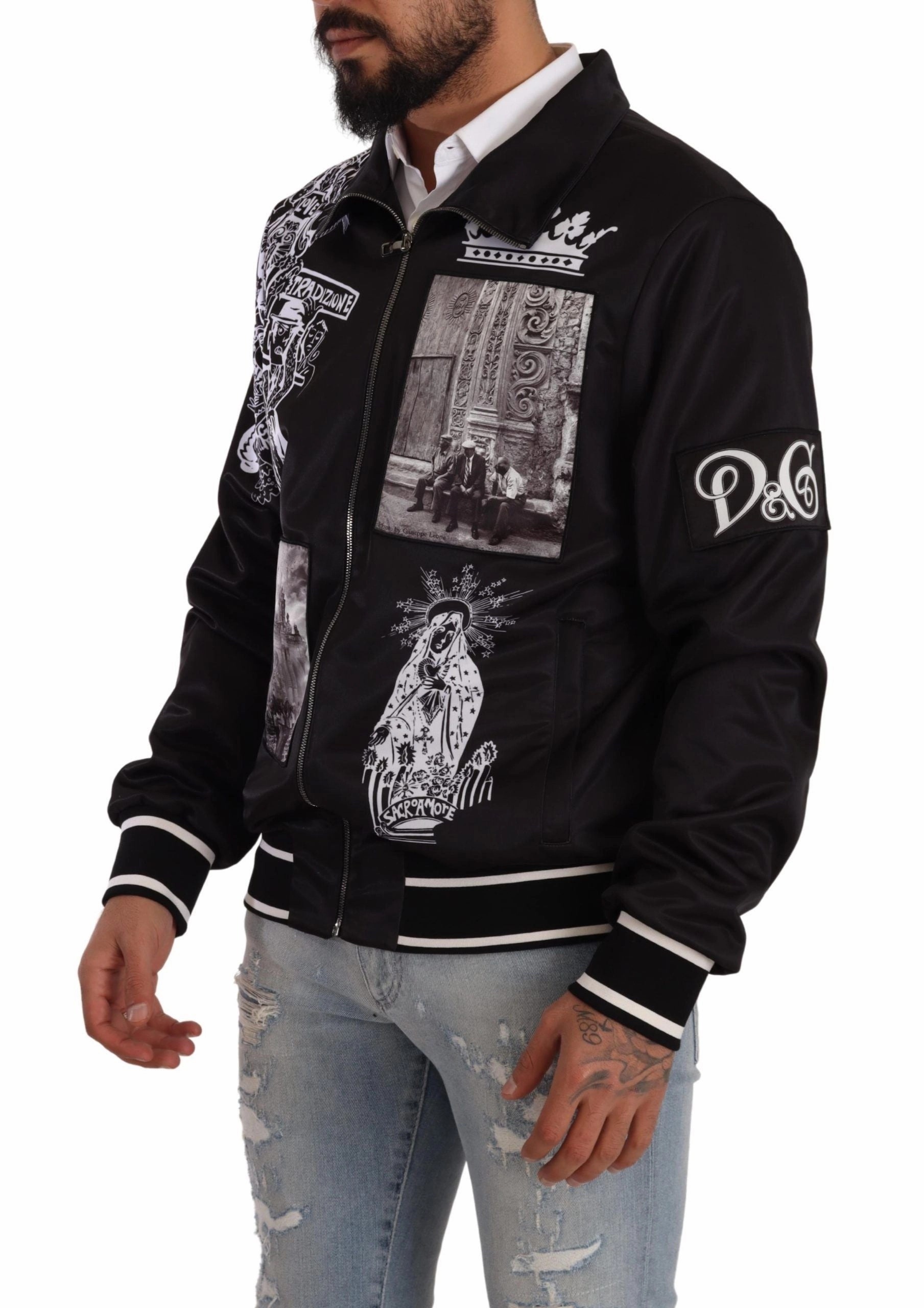 Dolce & Gabbana Stunning Superstizione Zip Men's Sweater