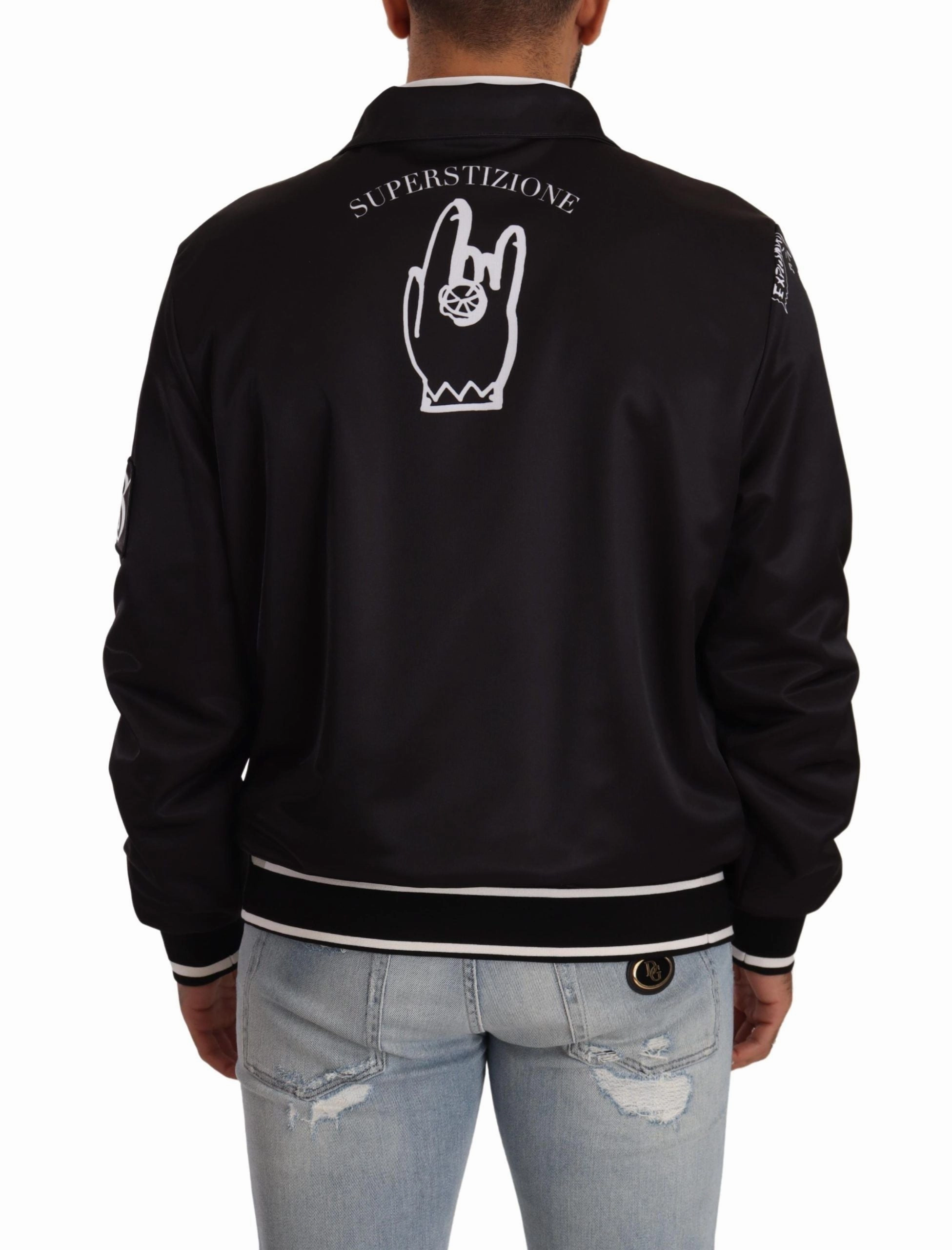 Dolce & Gabbana Stunning Superstizione Zip Men's Sweater