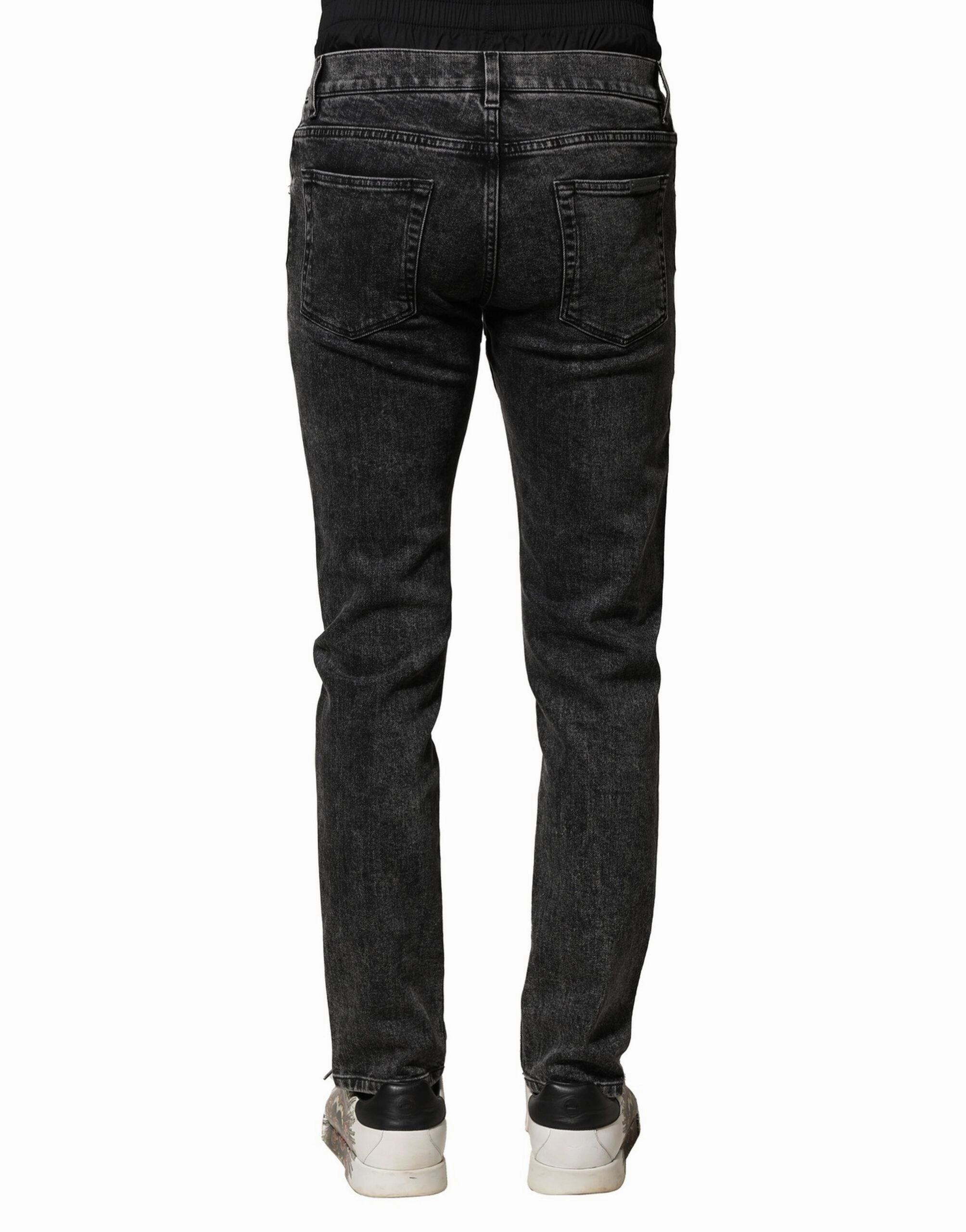 Dolce & Gabbana Washed Double Waistband blue Men's Jeans