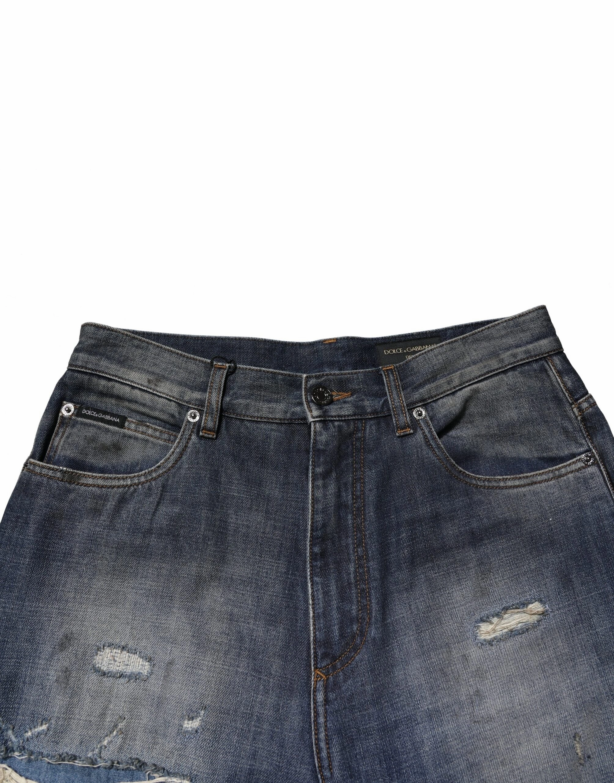 Dolce & Gabbana Washed Tatte Cotton Men Men's Jeans (Pre-Owned)