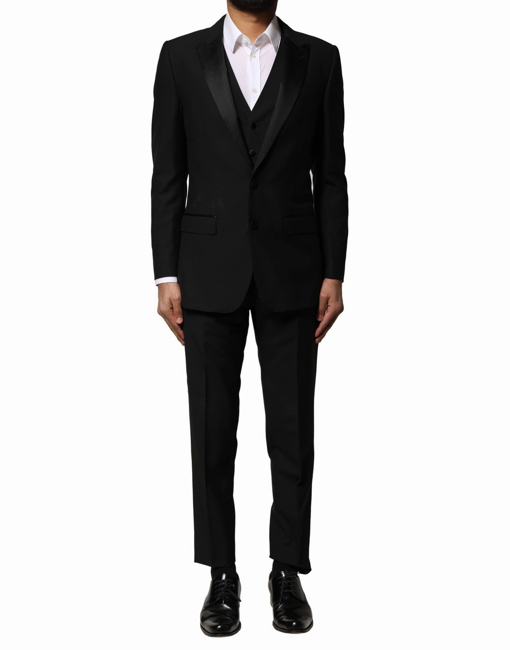 Dolce & Gabbana Wool 3 Piece Single Breasted Men's Suit