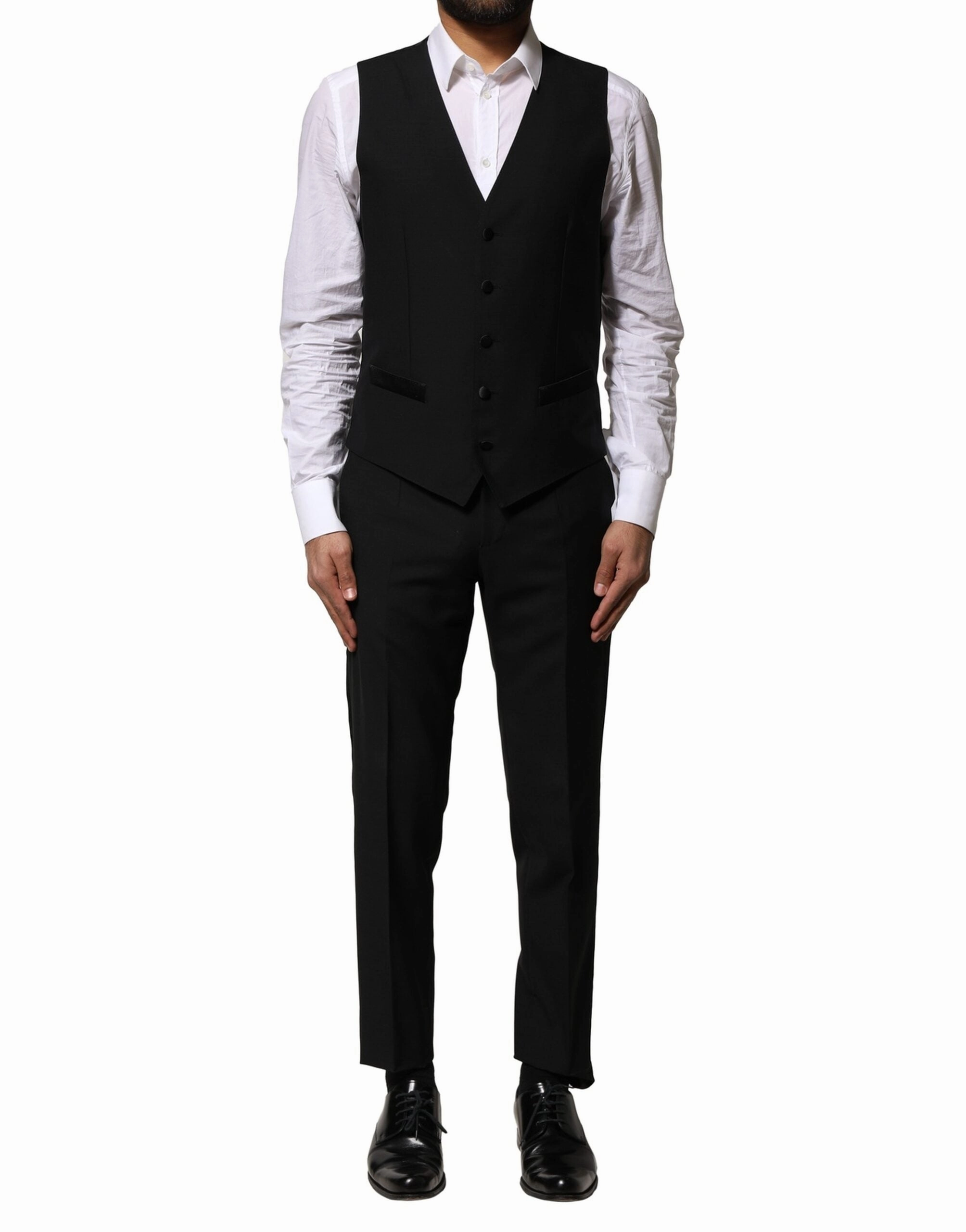 Dolce & Gabbana Wool 3 Piece Single Breasted Men's Suit