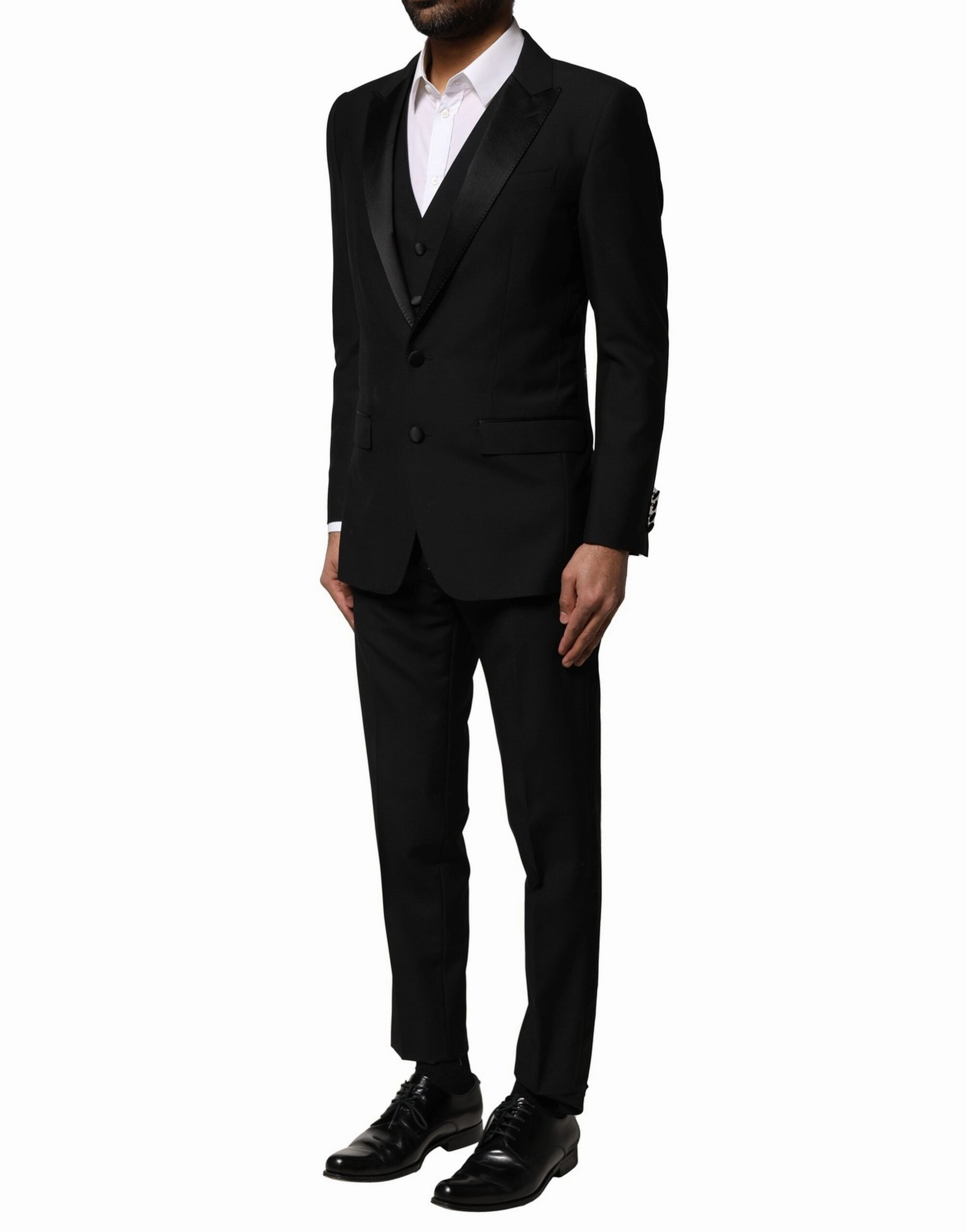 Dolce & Gabbana Wool 3 Piece Single Breasted Men's Suit