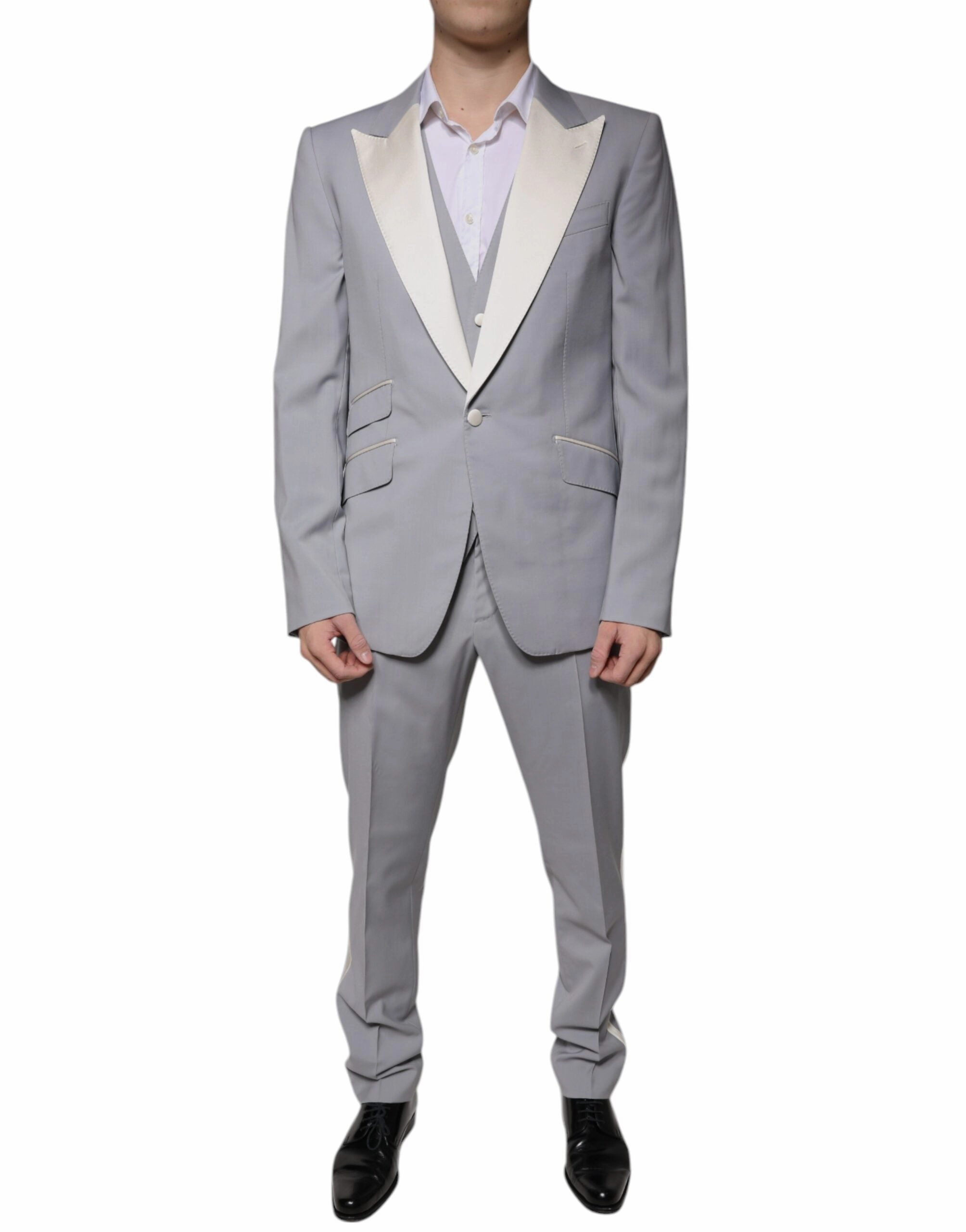 Dolce & Gabbana Wool 3 Piece Slim Fit Formal Men's Suit