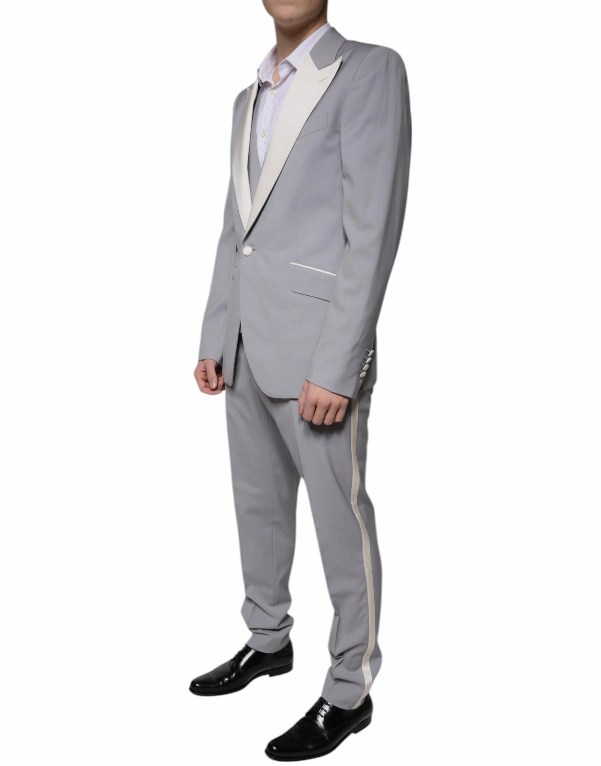 Dolce & Gabbana Wool 3 Piece Slim Fit Formal Men's Suit