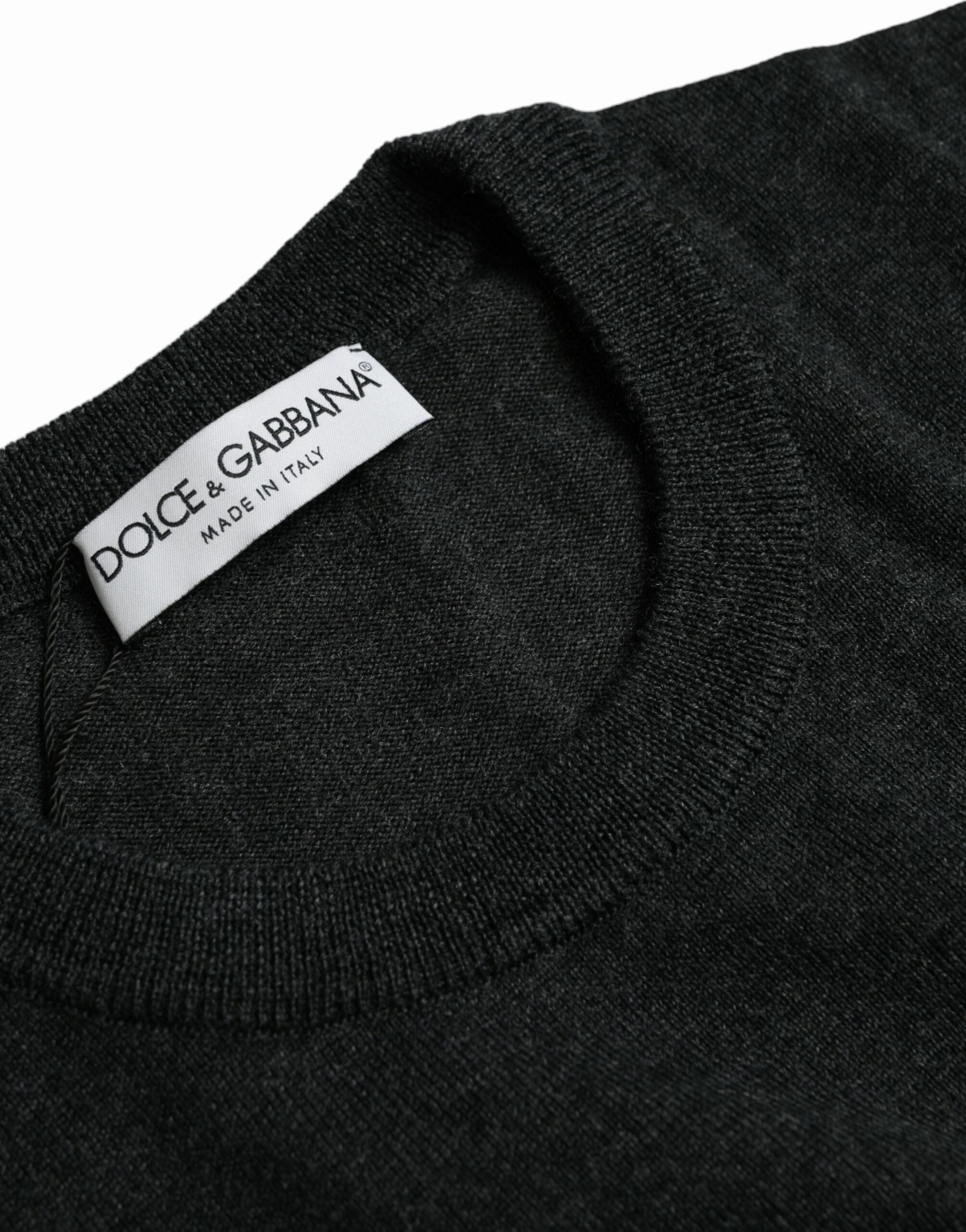 Dolce & Gabbana Wool Crew Neck Pullover Men's Sweater