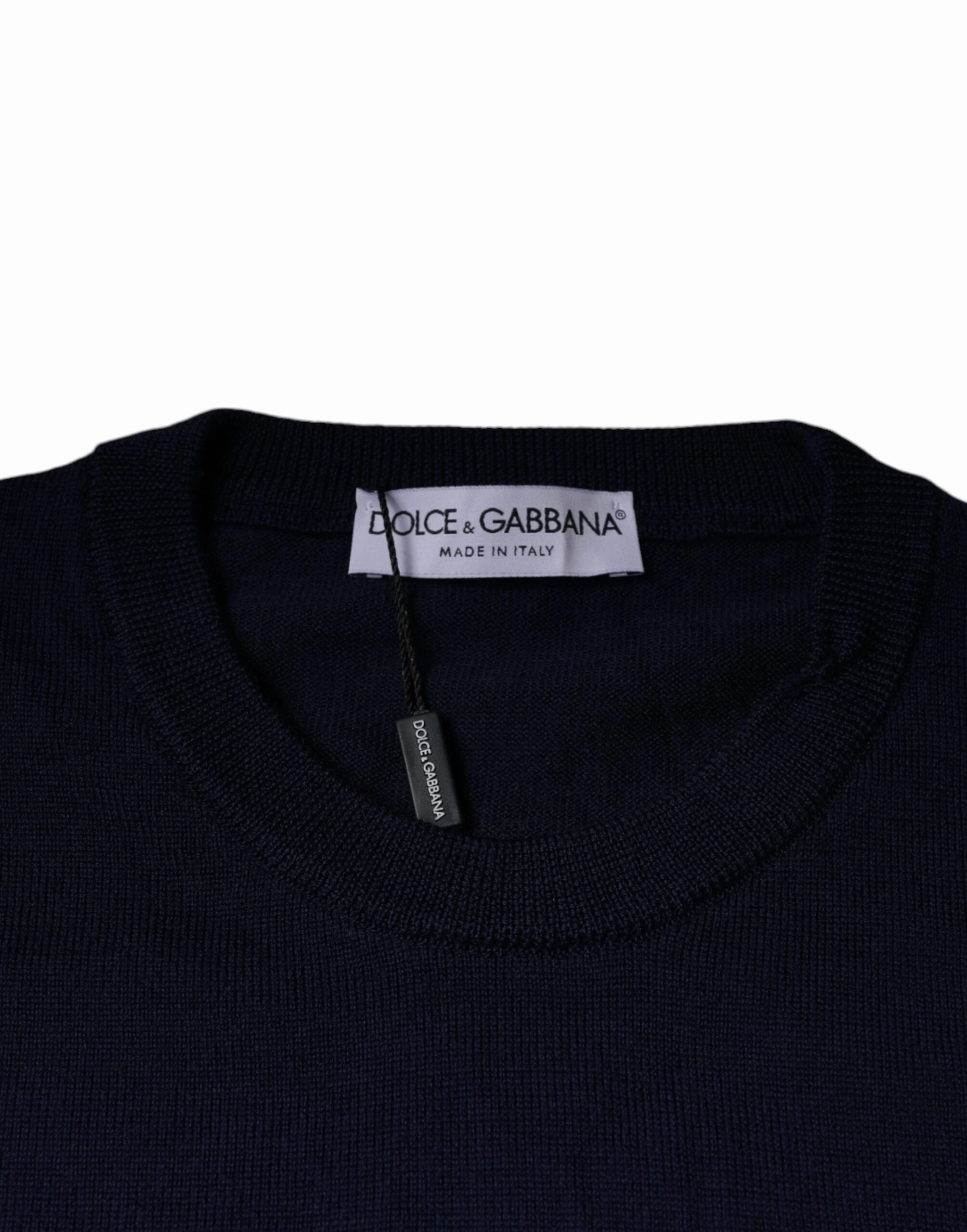 Dolce & Gabbana  Wool Crew Neck Pullover Men's Sweater (Pre-Owned)