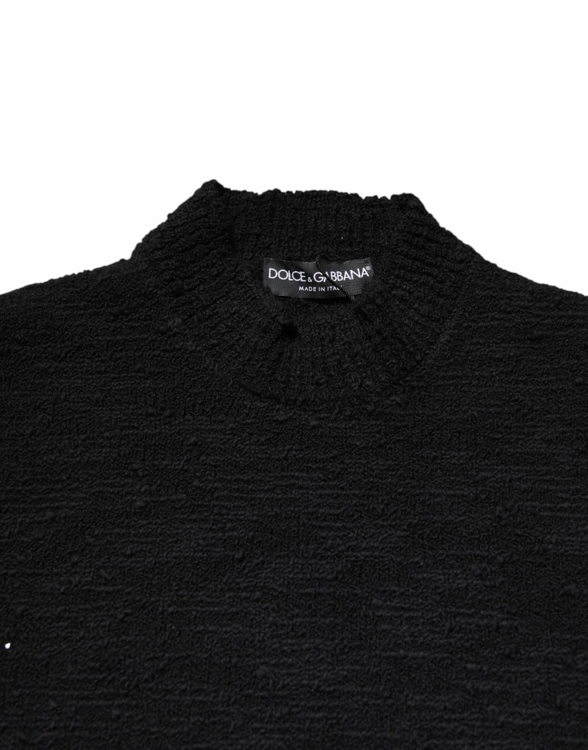 Dolce & Gabbana Wool Knit Crew Neck Pullover Men's Sweater