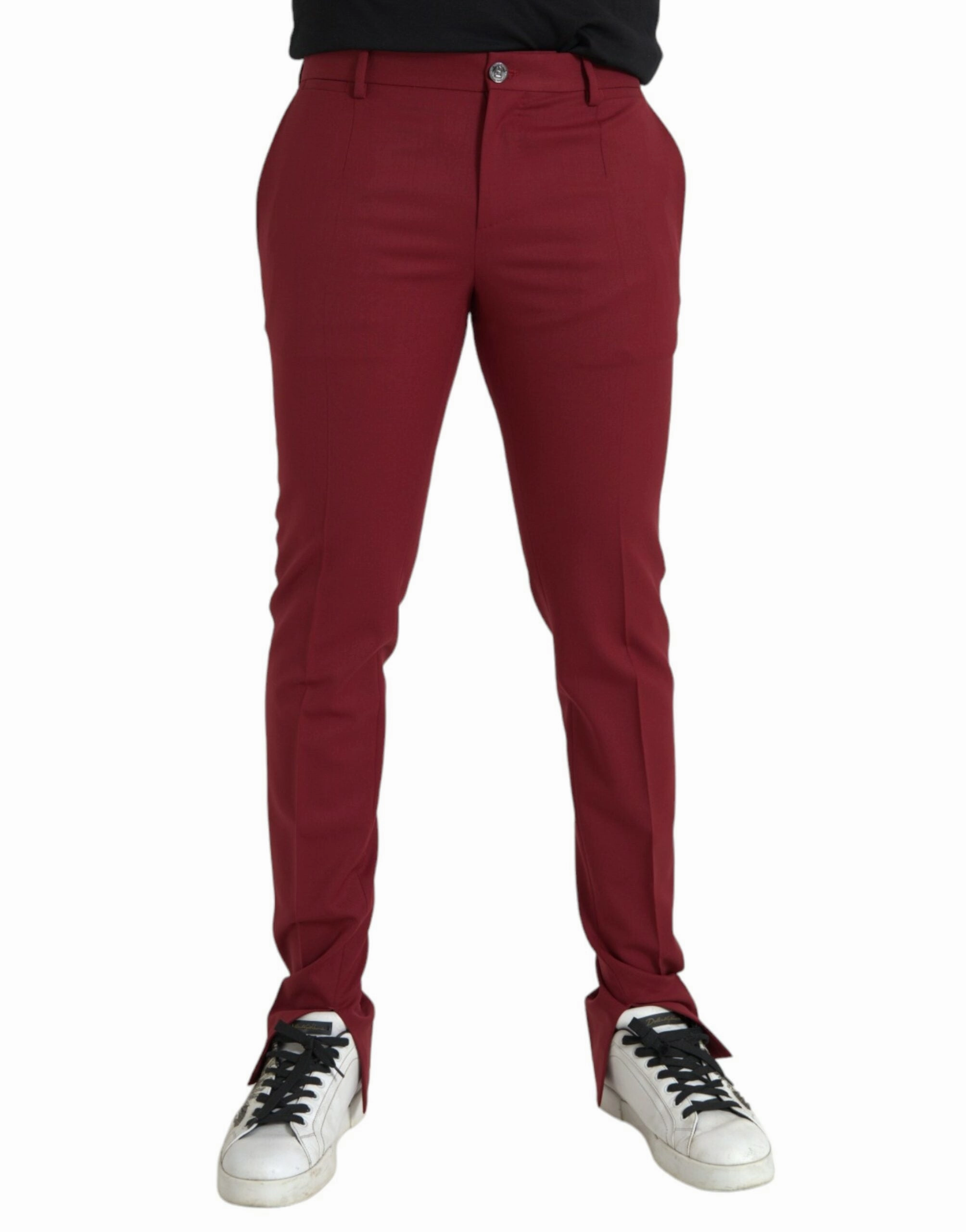 Dolce & Gabbana Wool Men Slim Fit Dress Men's Pants