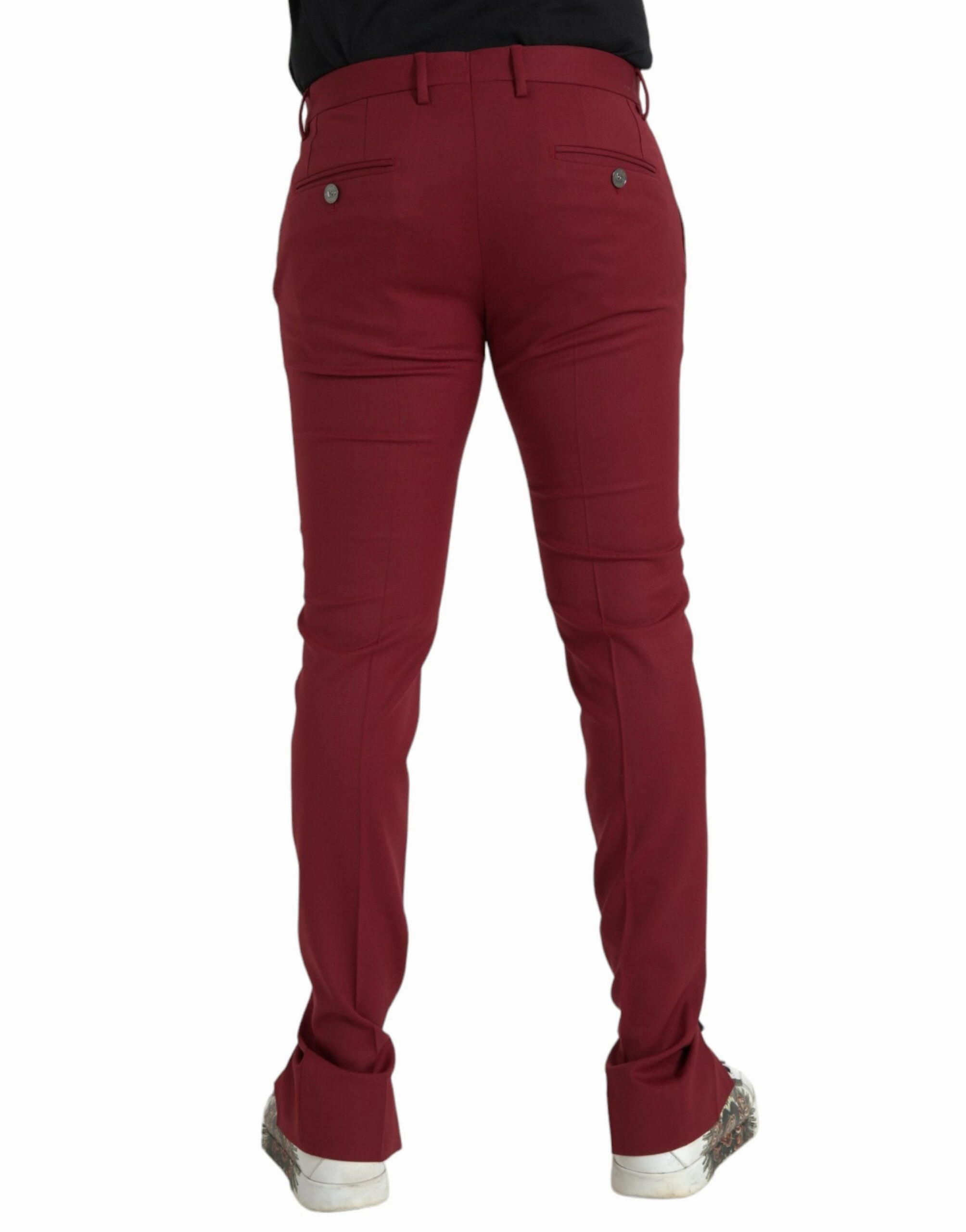 Dolce & Gabbana Wool Men Slim Fit Dress Men's Pants