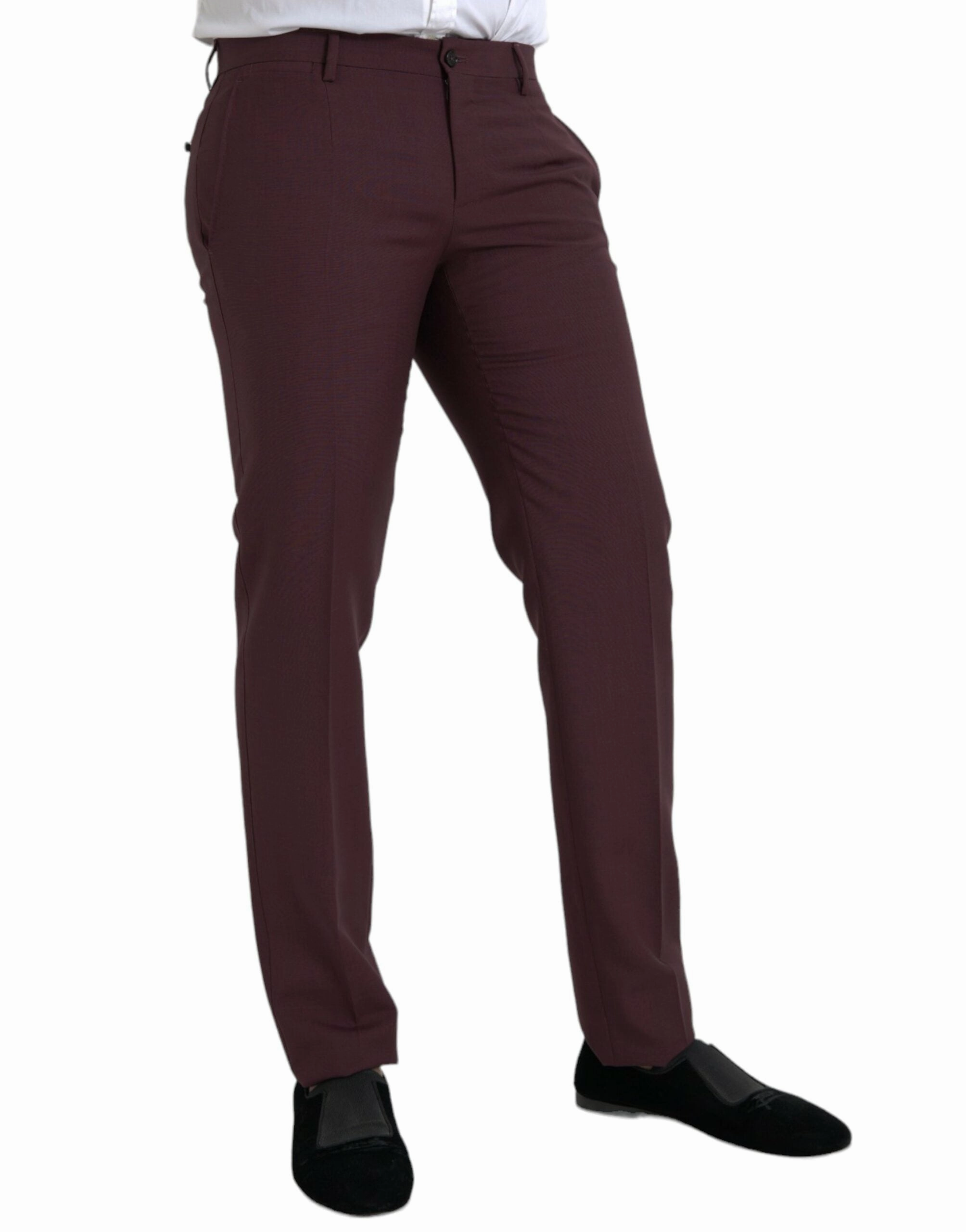 Dolce & Gabbana Wool Men Slim Fit Dress Men's Pants