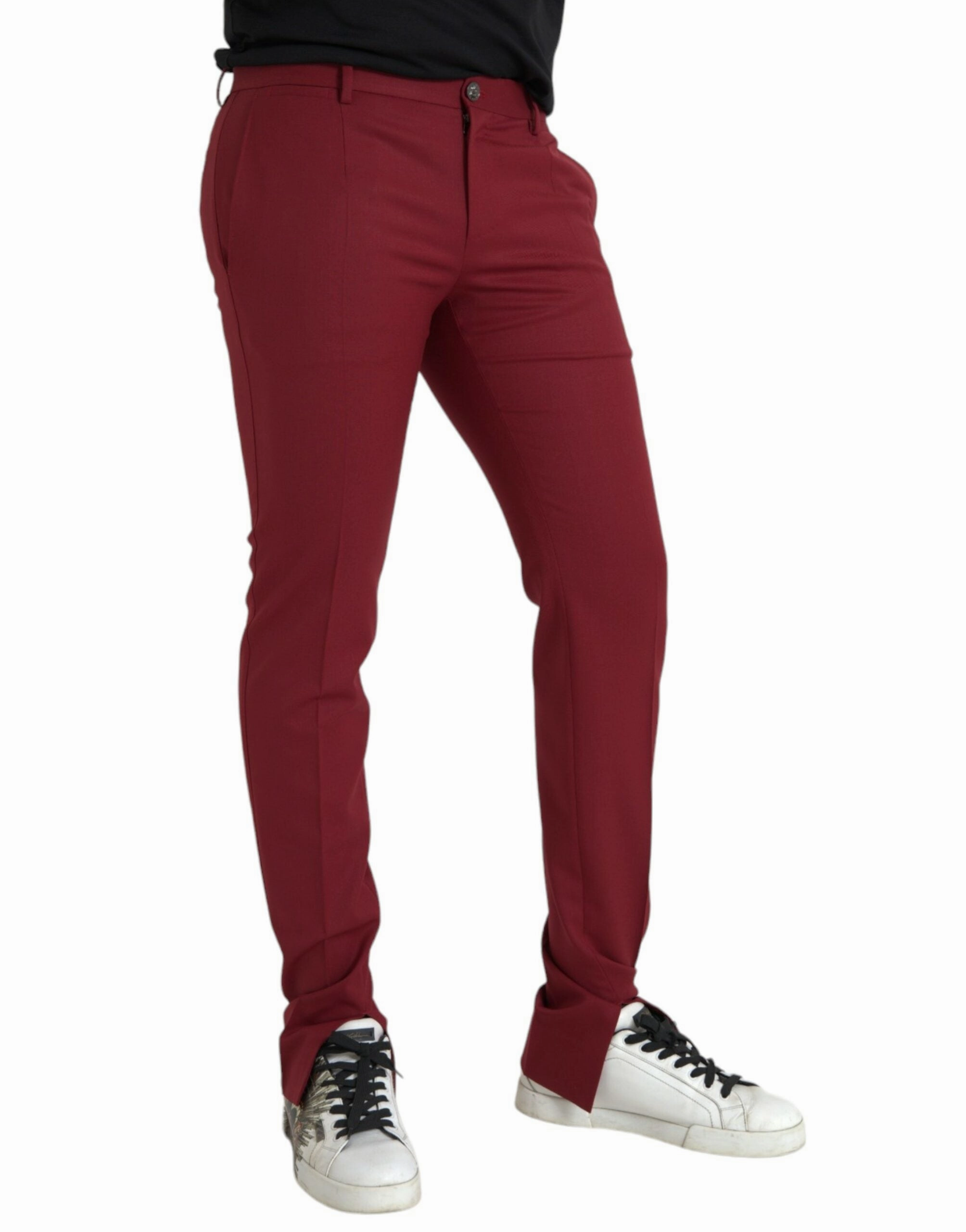 Dolce & Gabbana Wool Men Slim Fit Dress Men's Pants