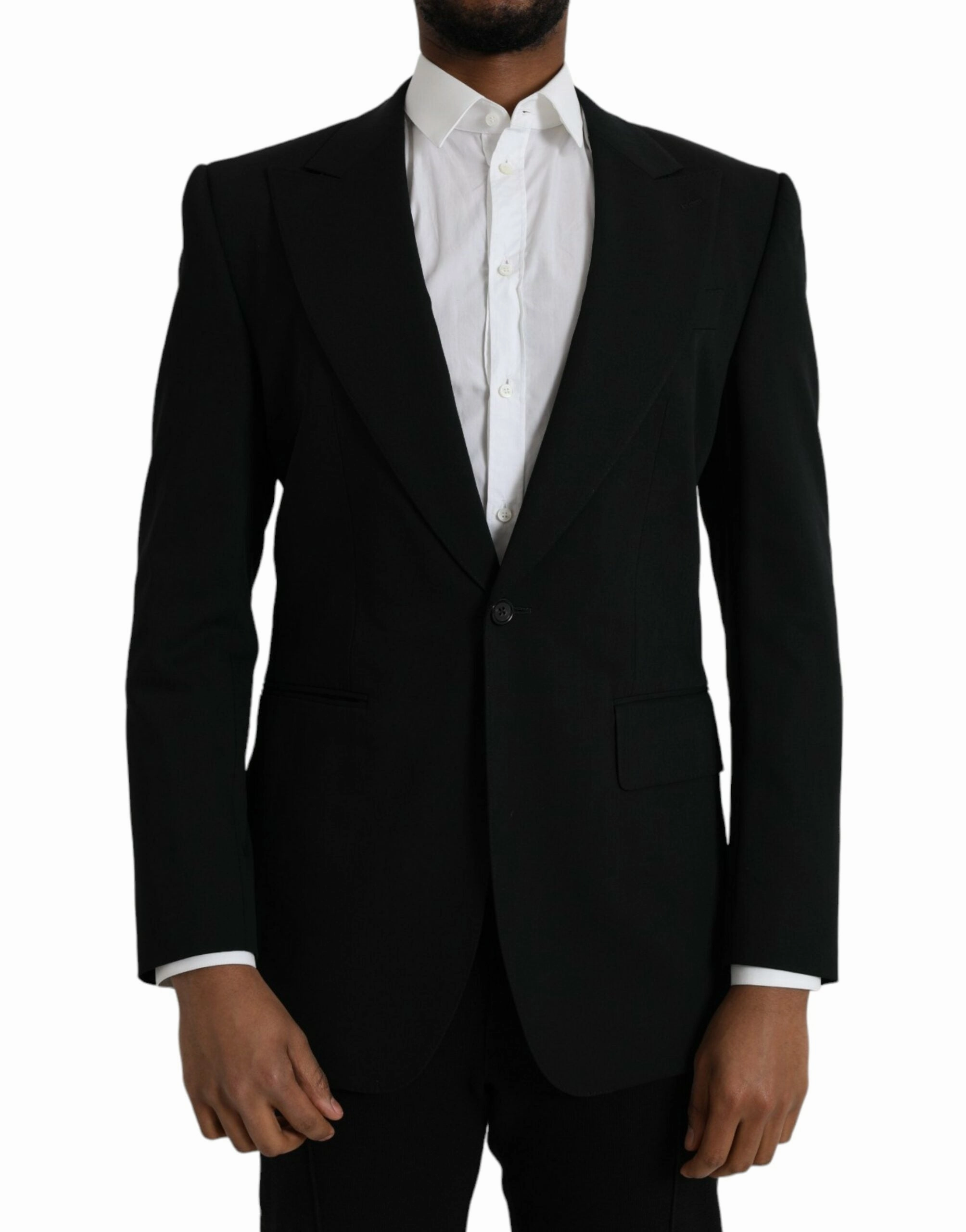 Dolce & Gabbana Wool Peak Single Breasted Coat Men's Blazer