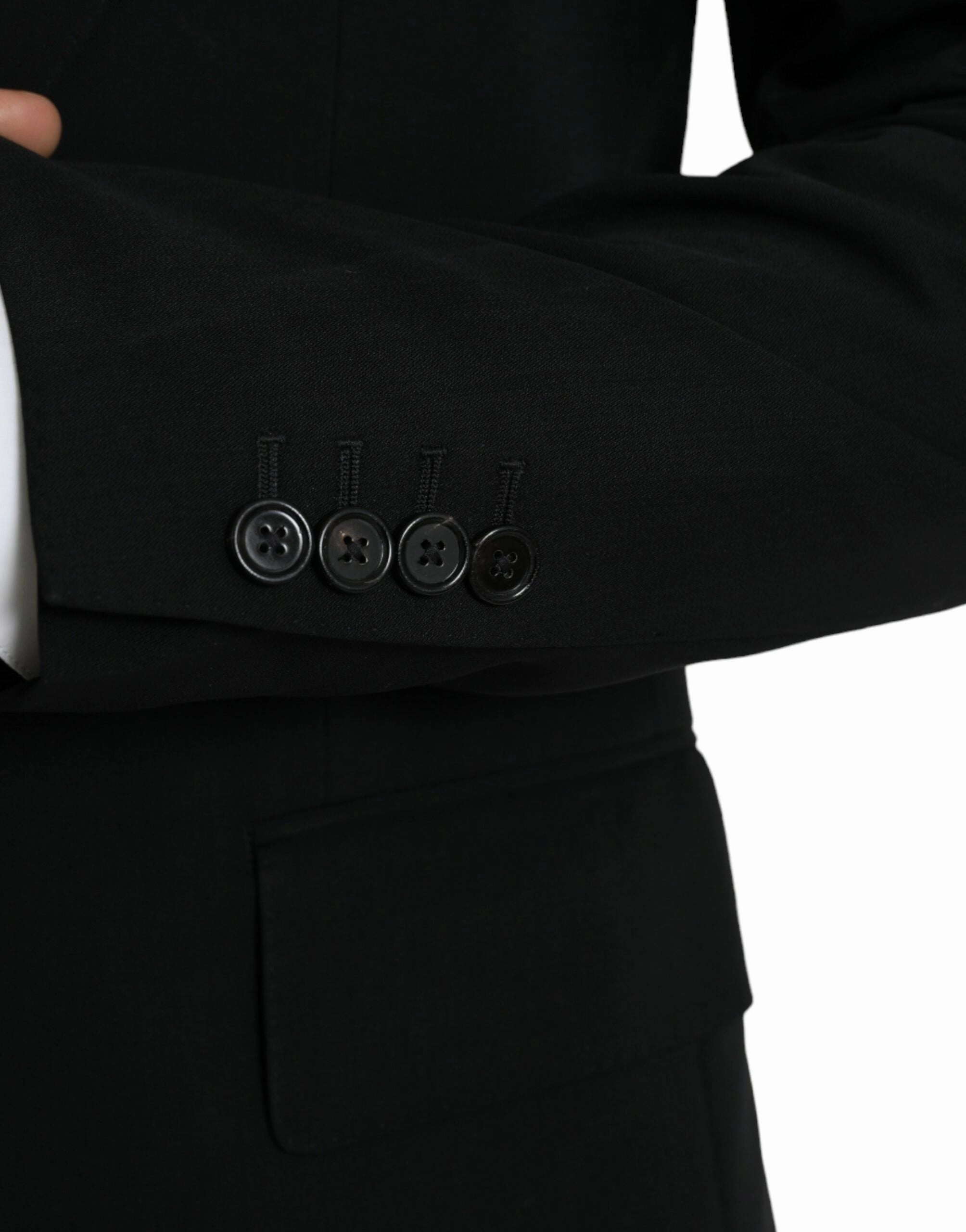 Dolce & Gabbana Wool Peak Single Breasted Coat Men's Blazer