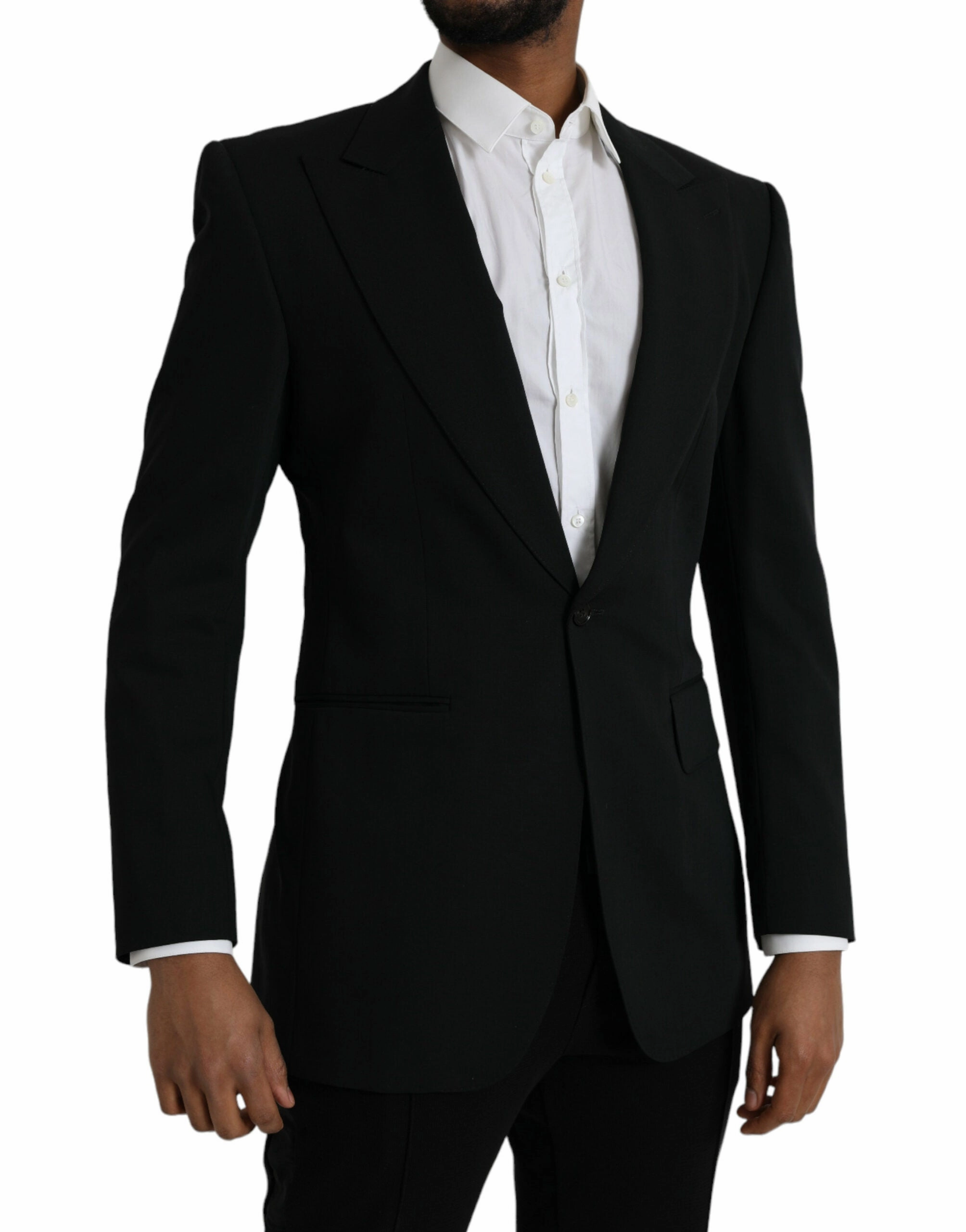 Dolce & Gabbana Wool Peak Single Breasted Coat Men's Blazer