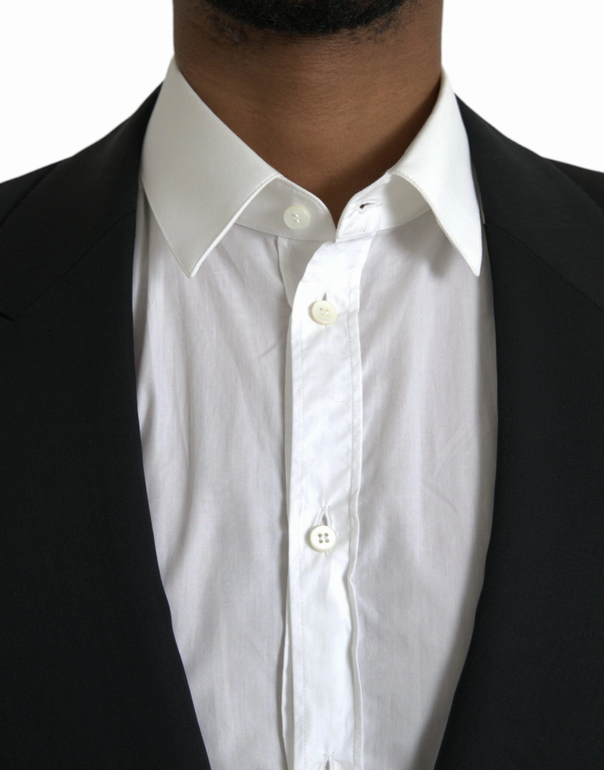 Dolce & Gabbana Wool Peak Single Breasted Coat Men's Blazer