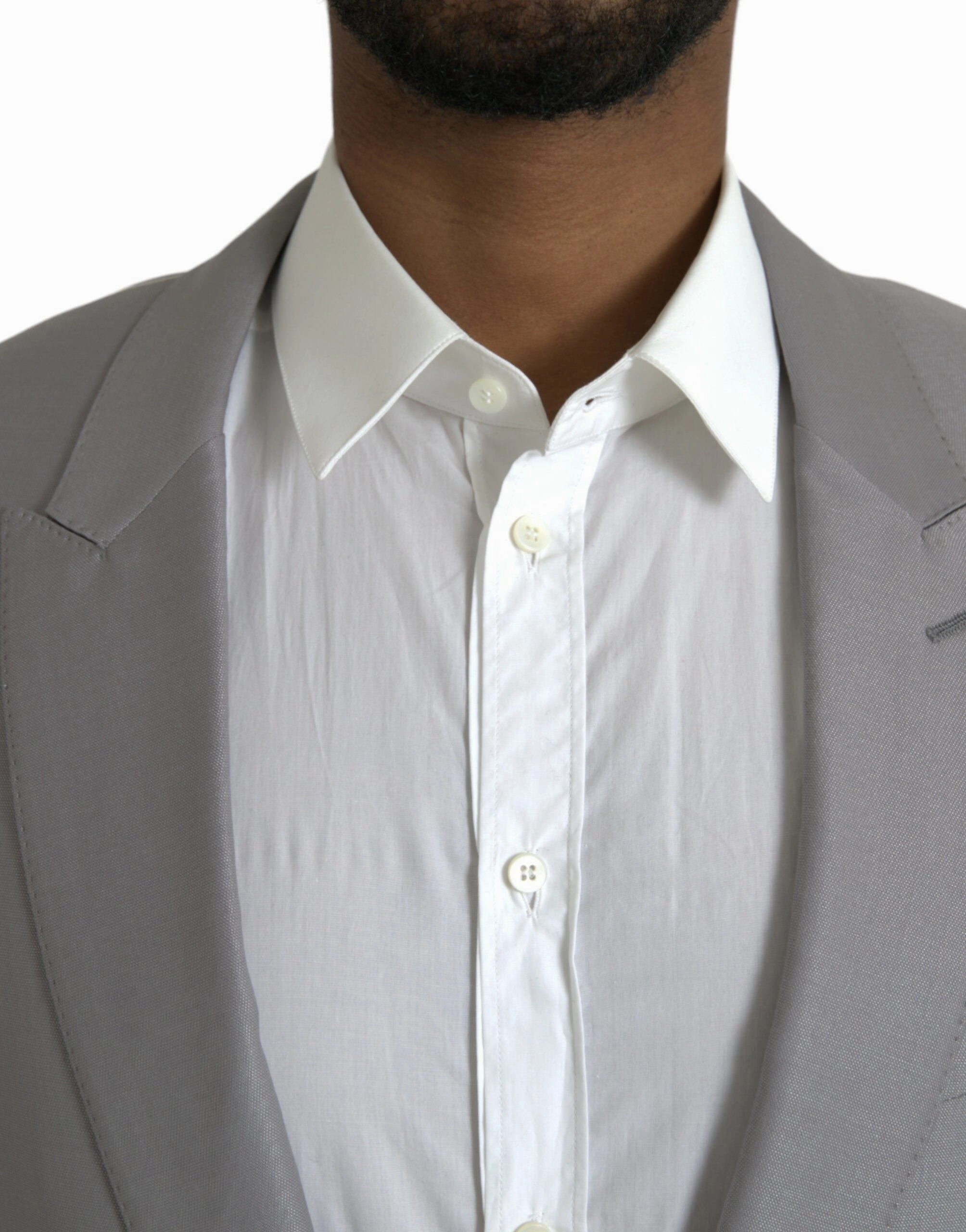 Dolce & Gabbana Wool Peak Single Breasted Coat Men's Blazer