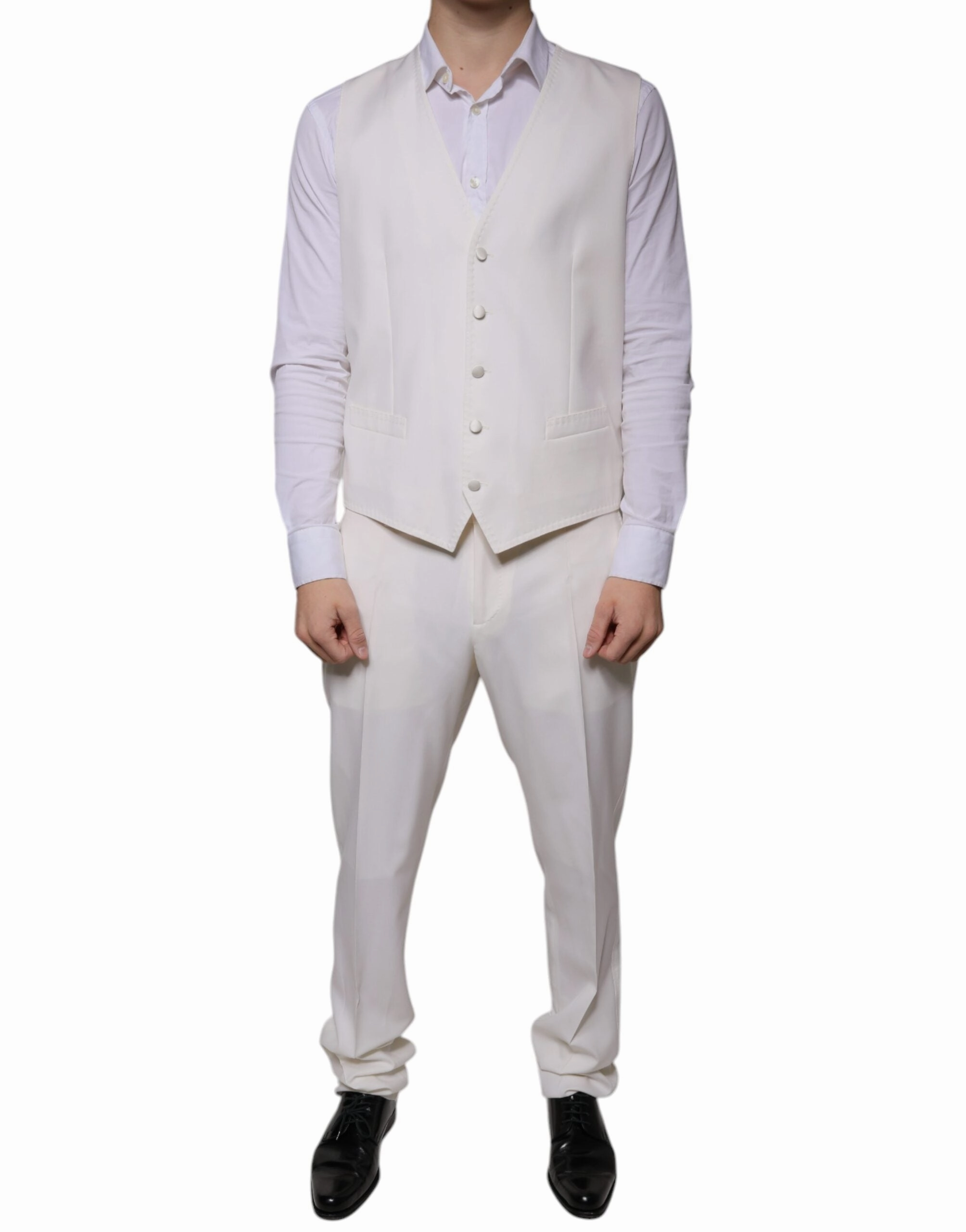 Dolce & Gabbana Wool Silk 3 Piece SlimFit Formal Men's Suit