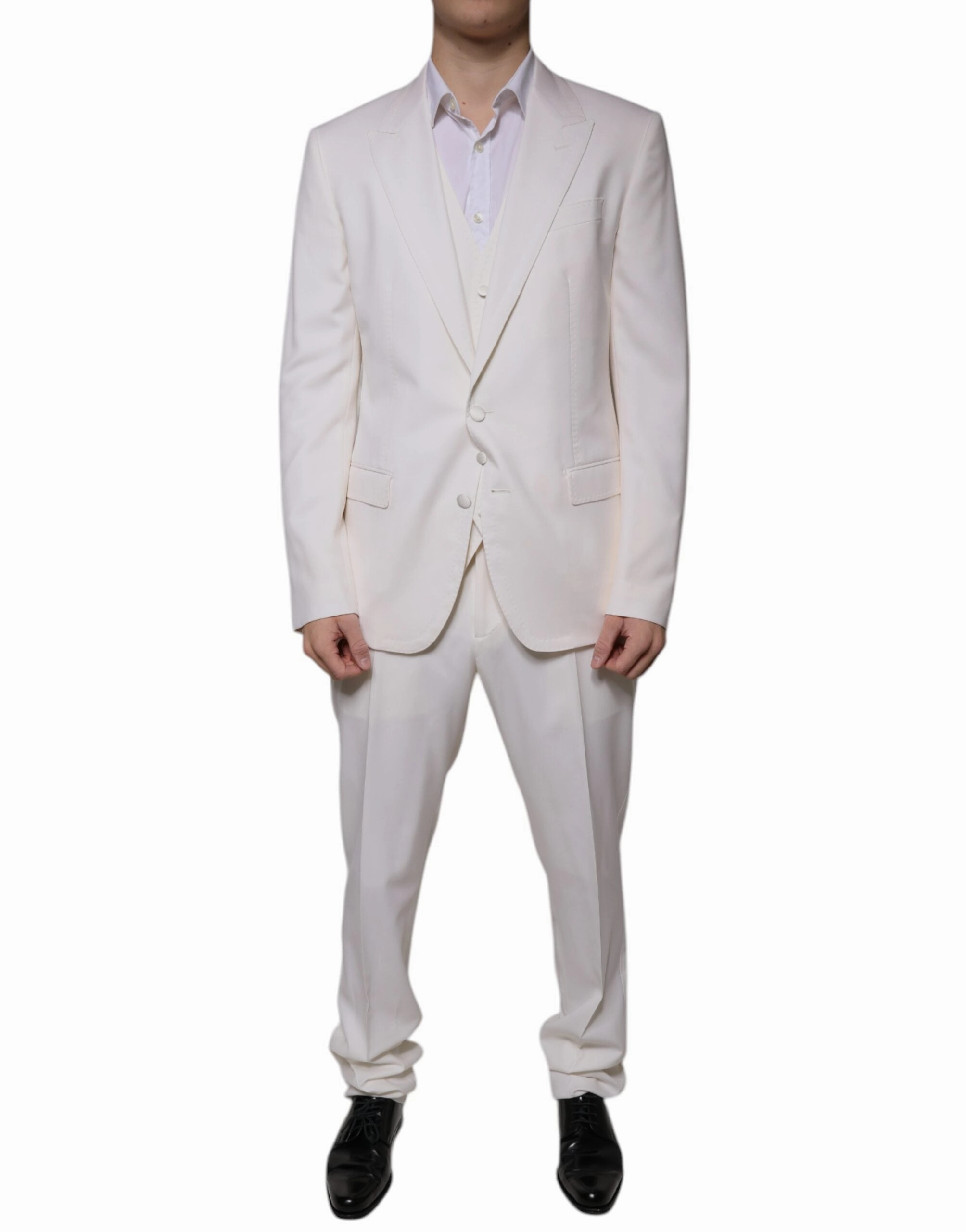 Dolce & Gabbana Wool Silk 3 Piece SlimFit Formal Men's Suit
