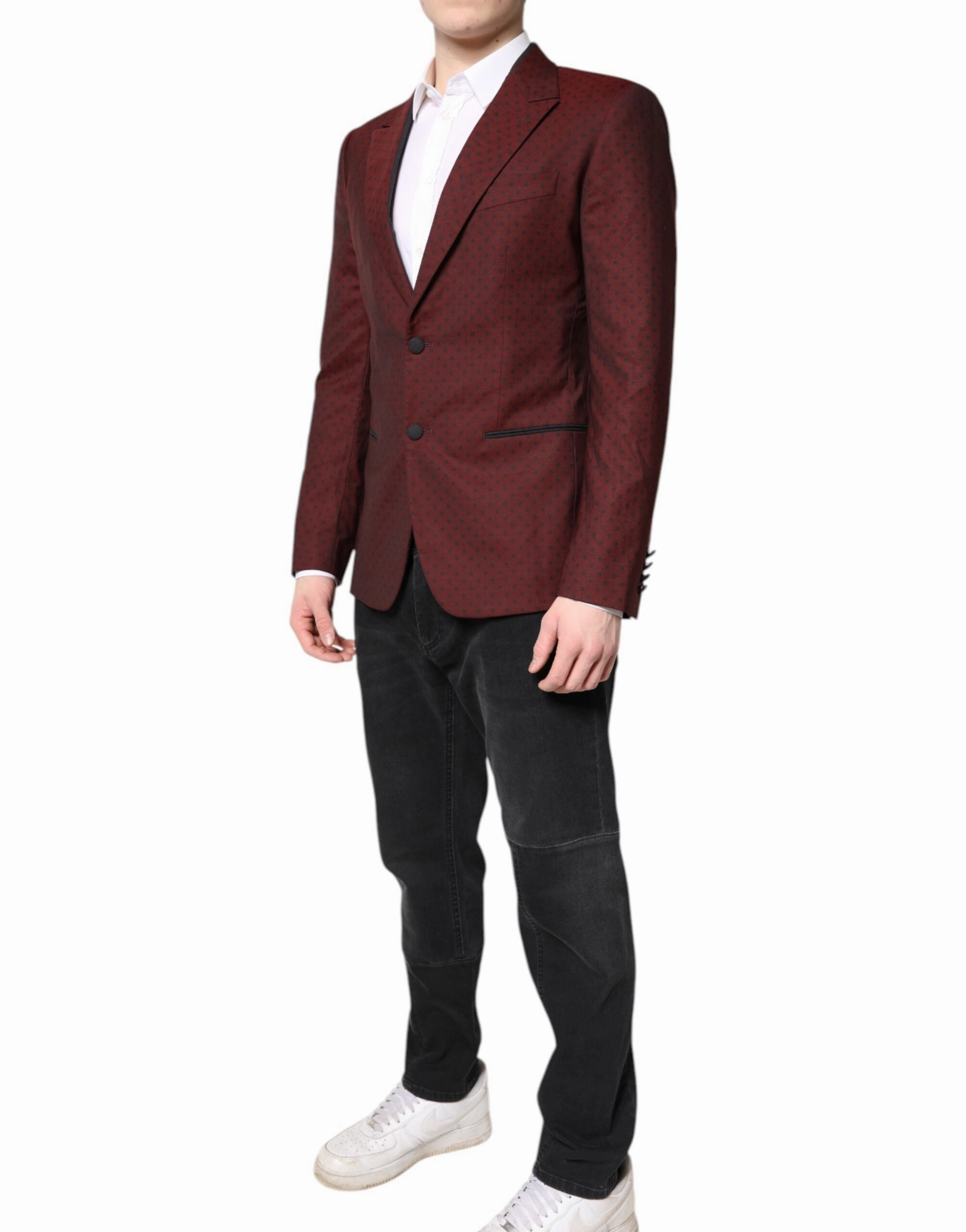 Dolce & Gabbana Wool Slim Fit Men Coat Jacket Men's Blazer (Pre-Owned)