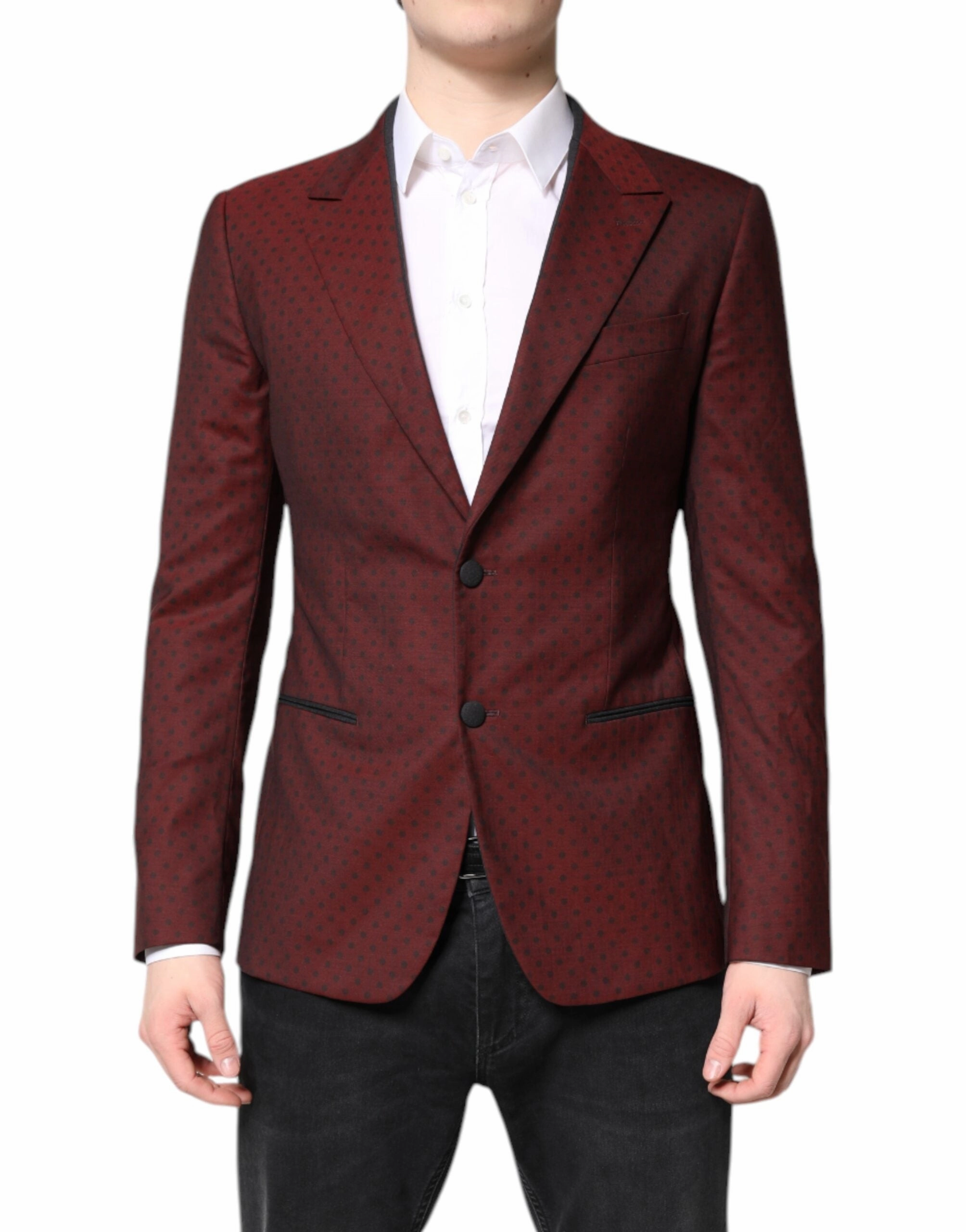 Dolce & Gabbana Wool Slim Fit Men Coat Jacket Men's Blazer (Pre-Owned)