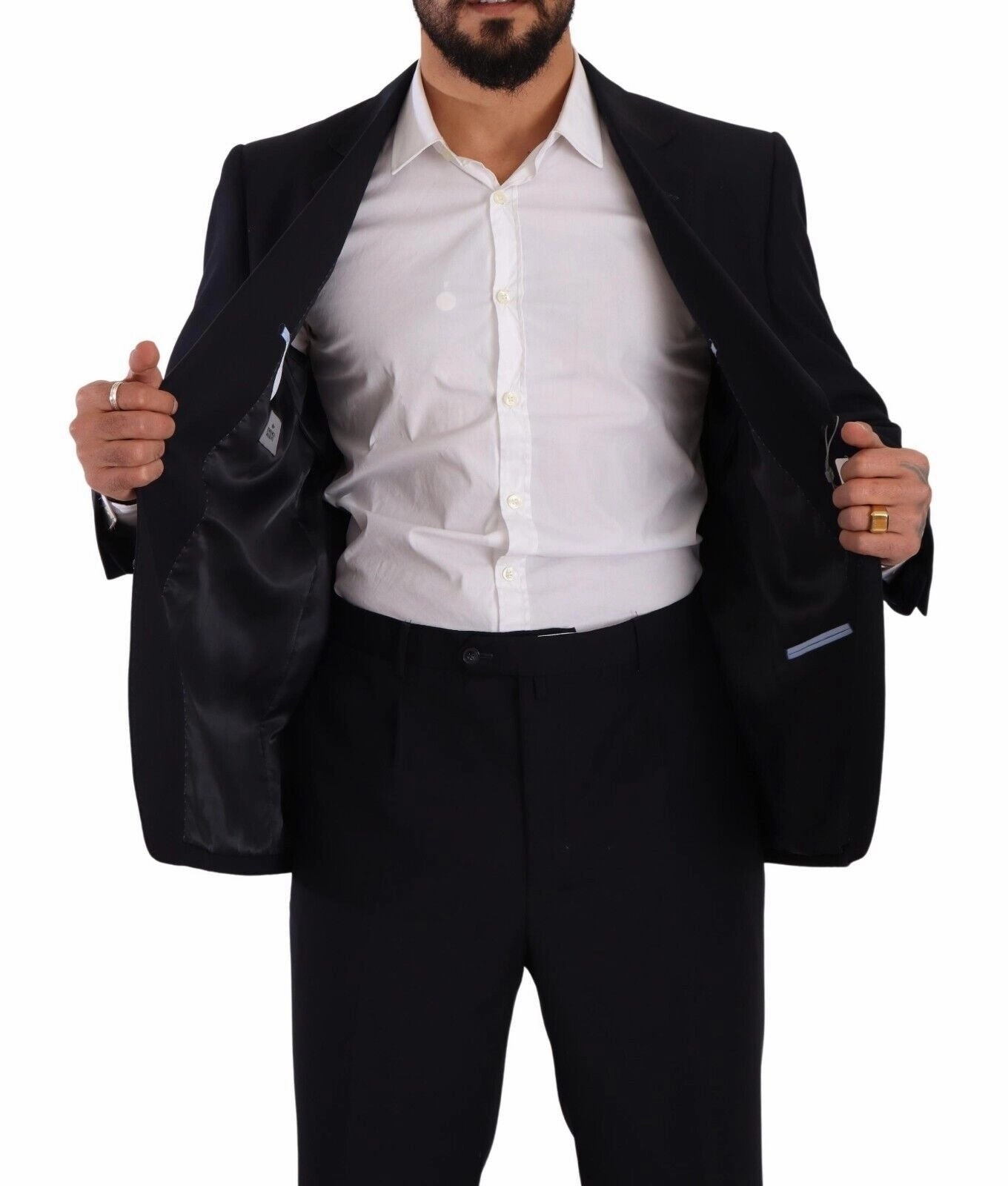 Domenico Tagliente blue Polyester Single Breasted Formal Men's Suit