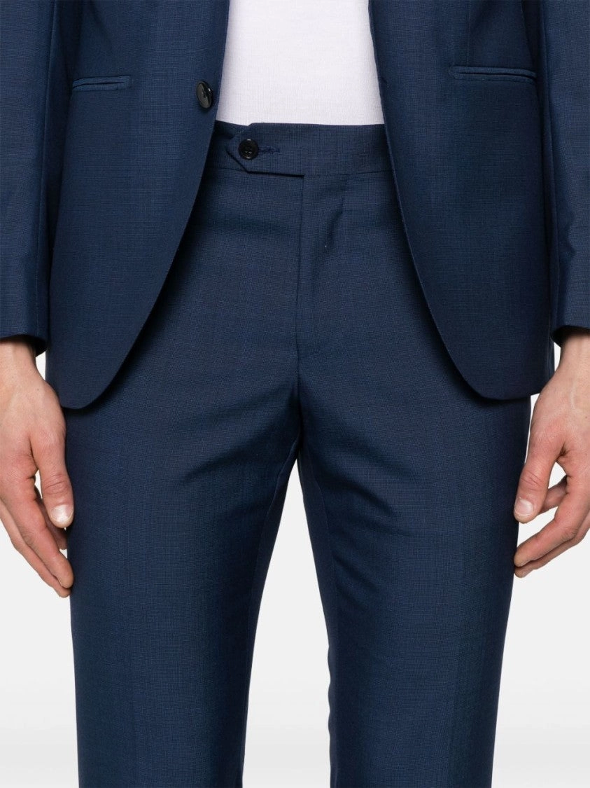 Double-Breasted Navy Wool Suit