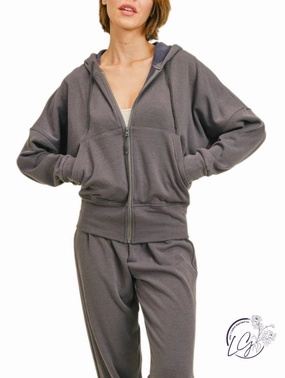 Draped Fleece-lined Hoodie affordable athletic pants for men