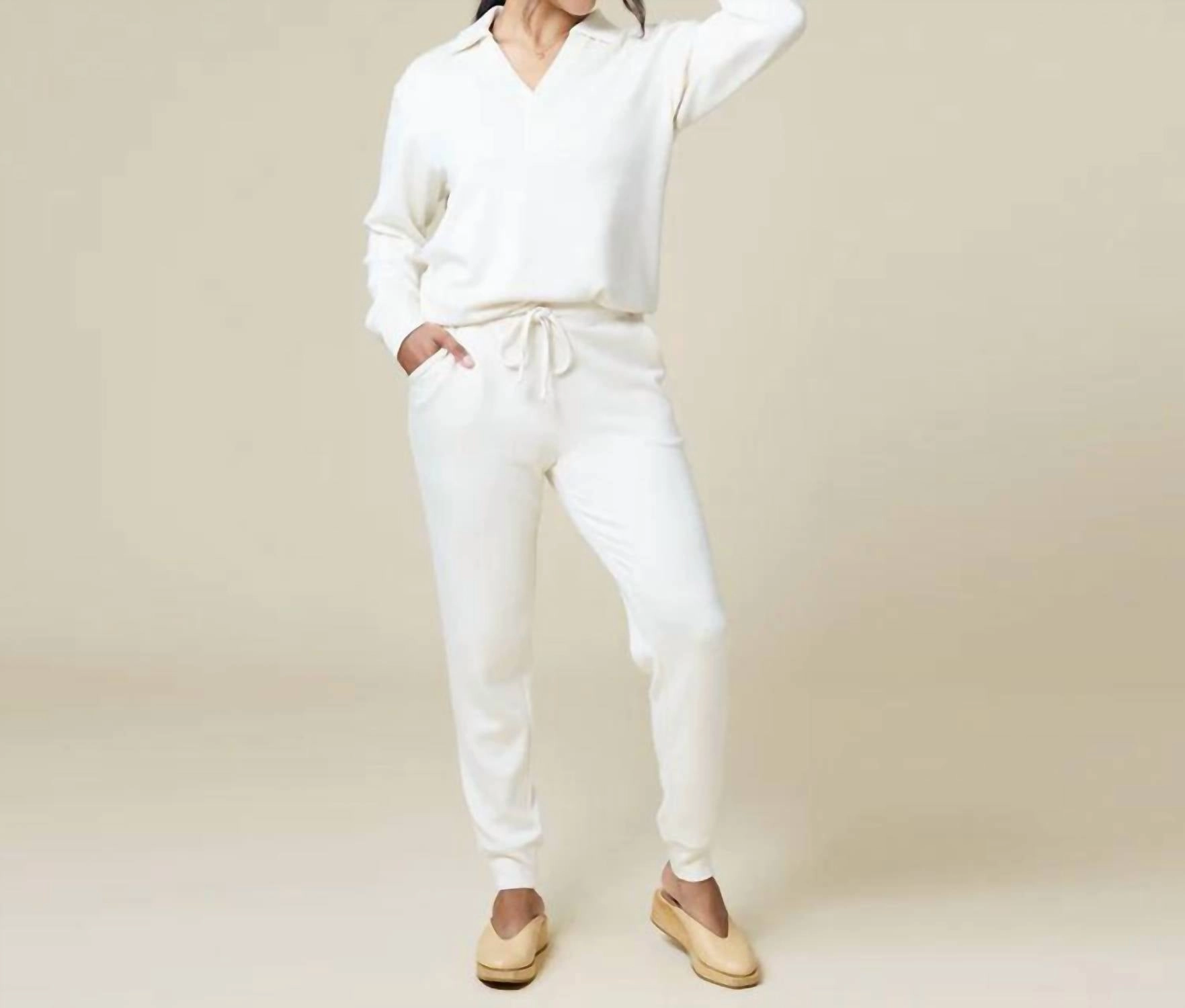 Dreamtech Johnny Collar Lounge Set In Almond